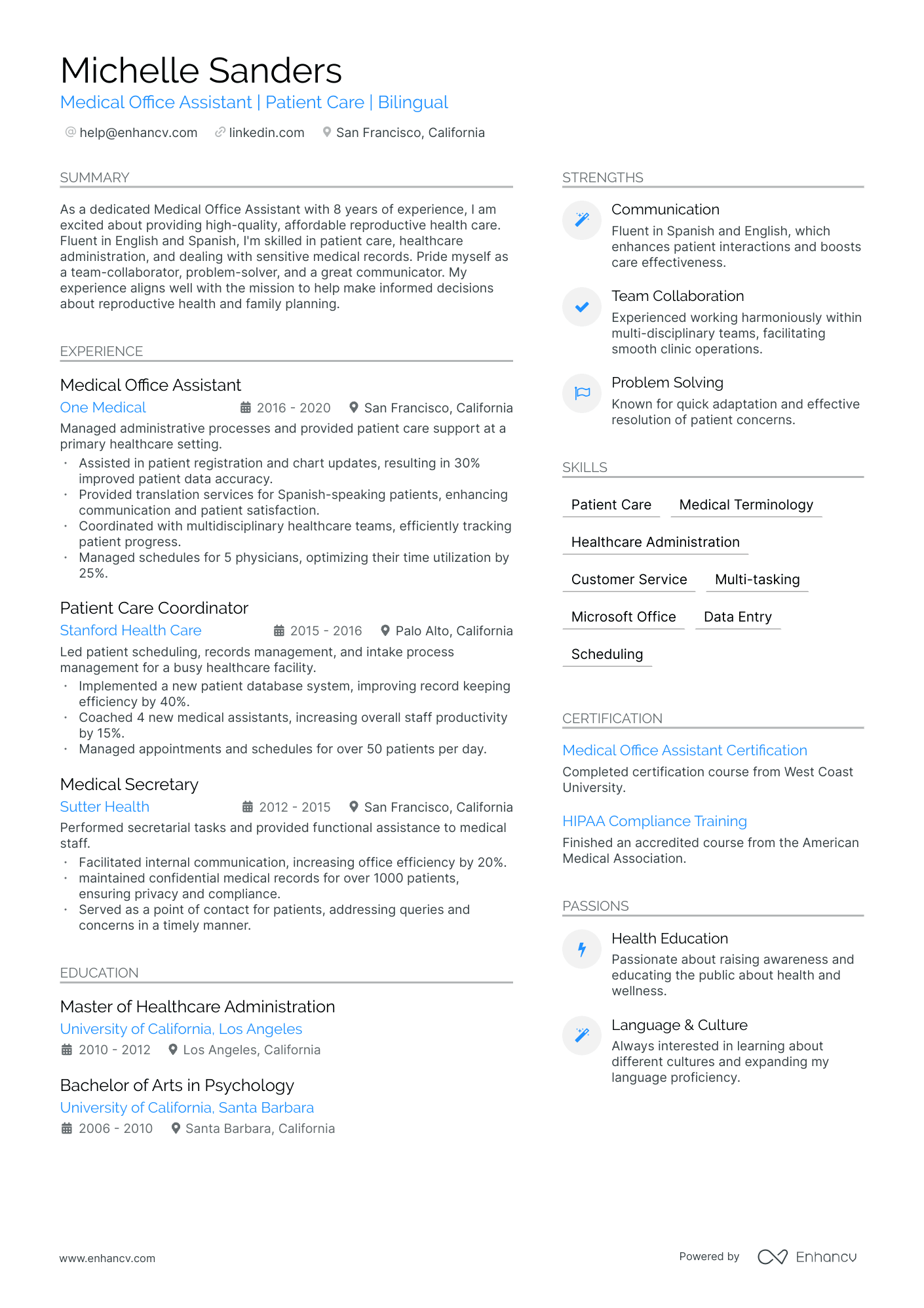 5 Medical Office Assistant Resume Examples & Guide for 2024