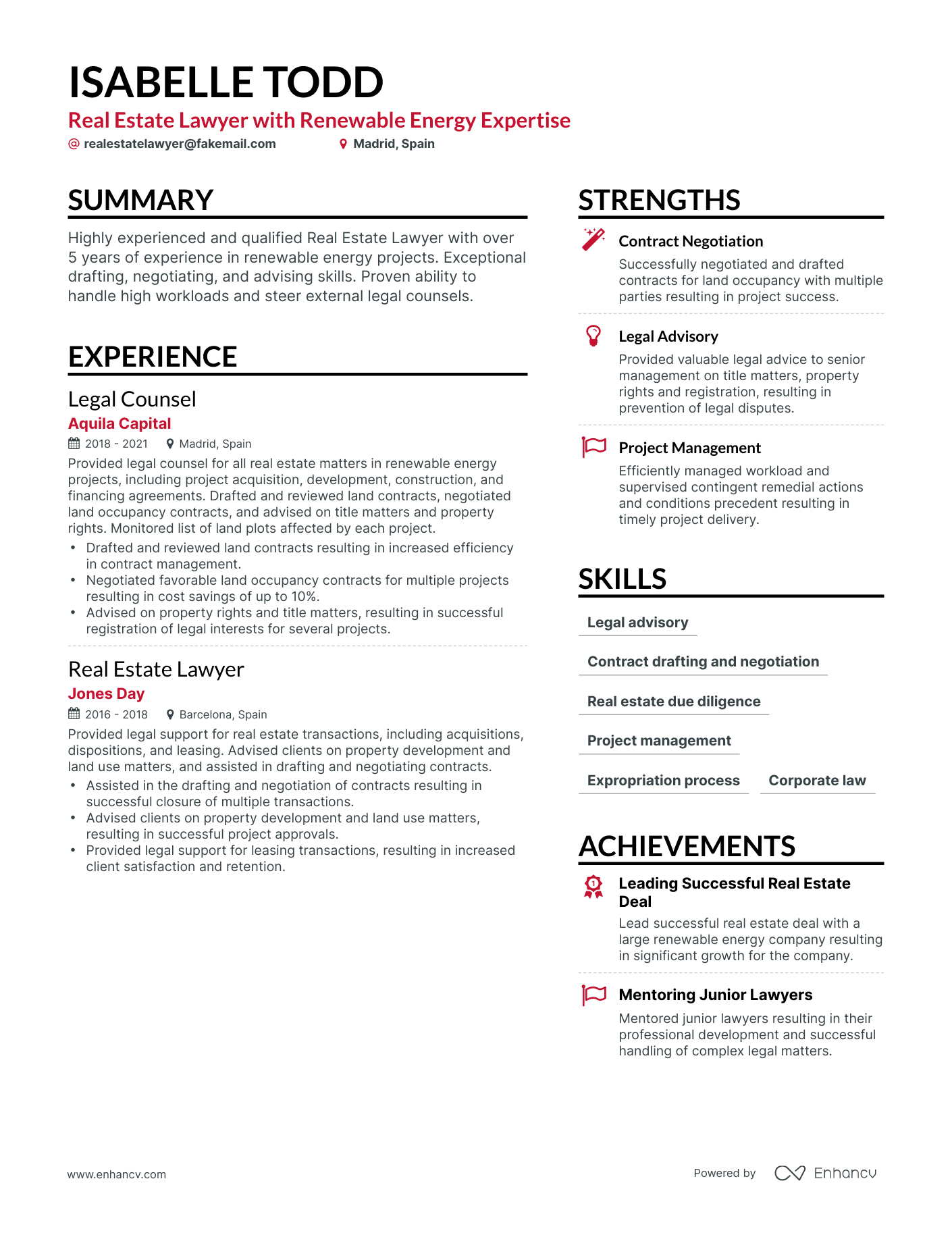 real estate lawyer resume examples