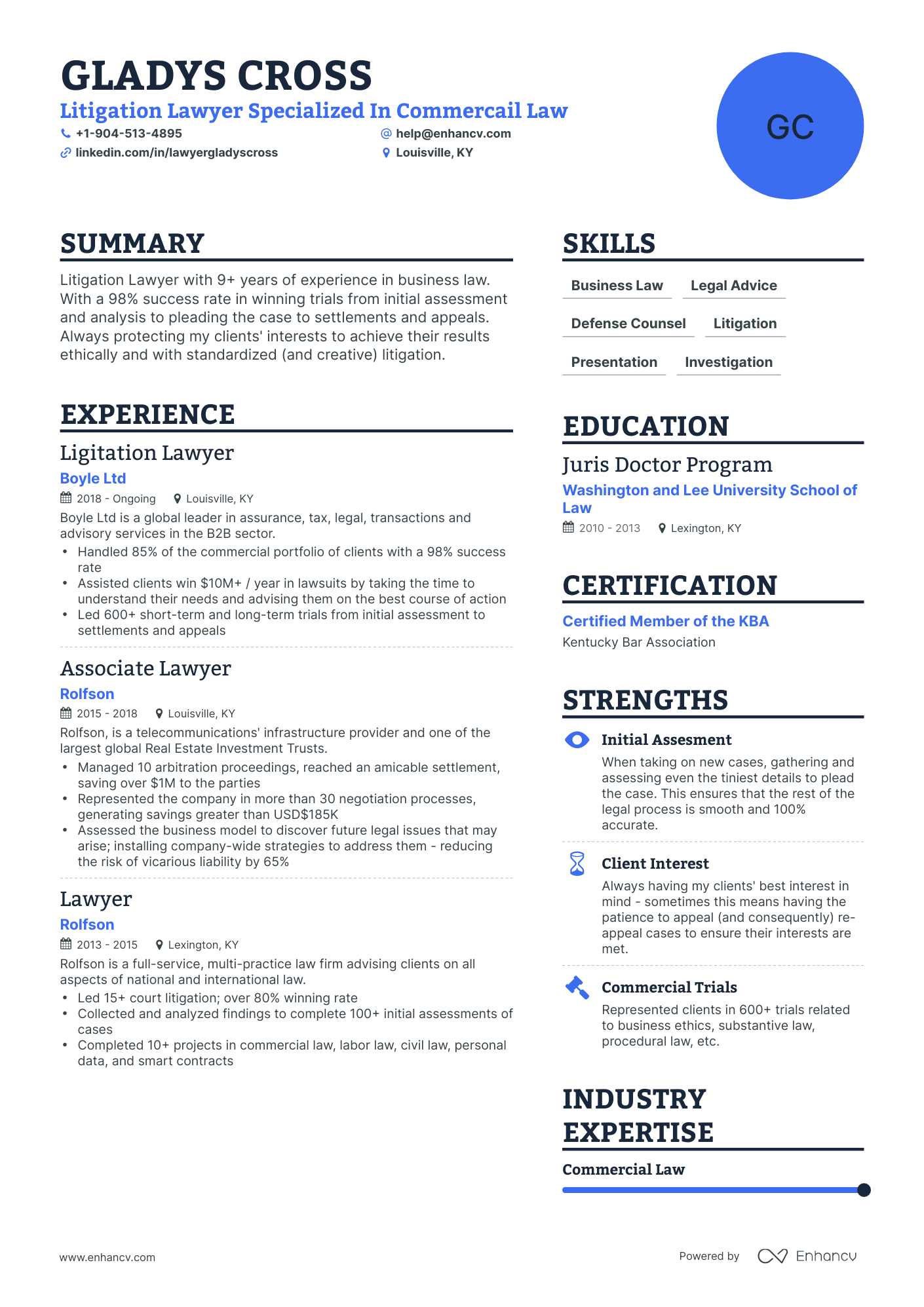 Litigation Resume Examples 5 Litigation Lawyer Resume Examples & Guide for 2023