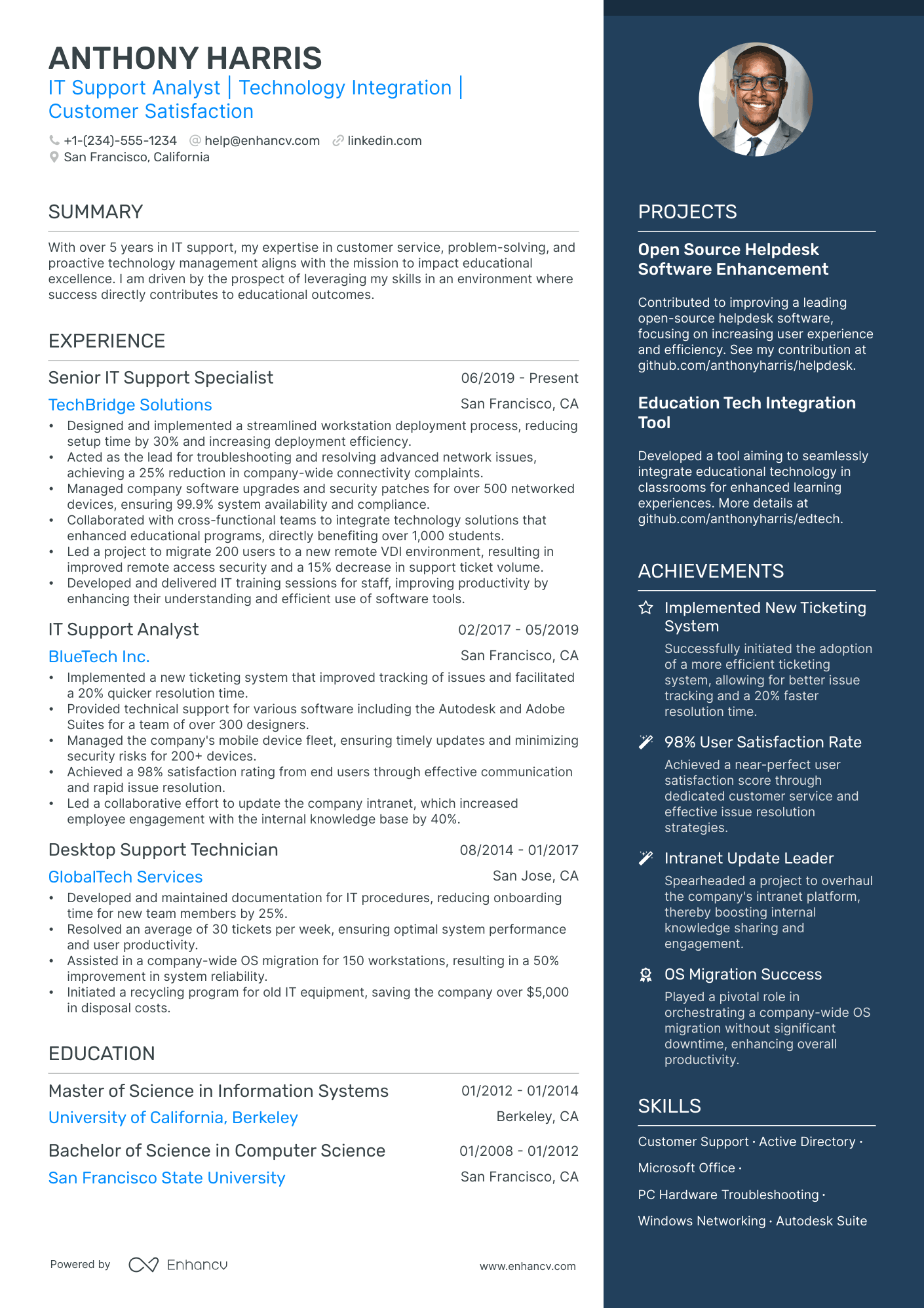 5 IT Support Analyst Resume Examples & Guide for 2024