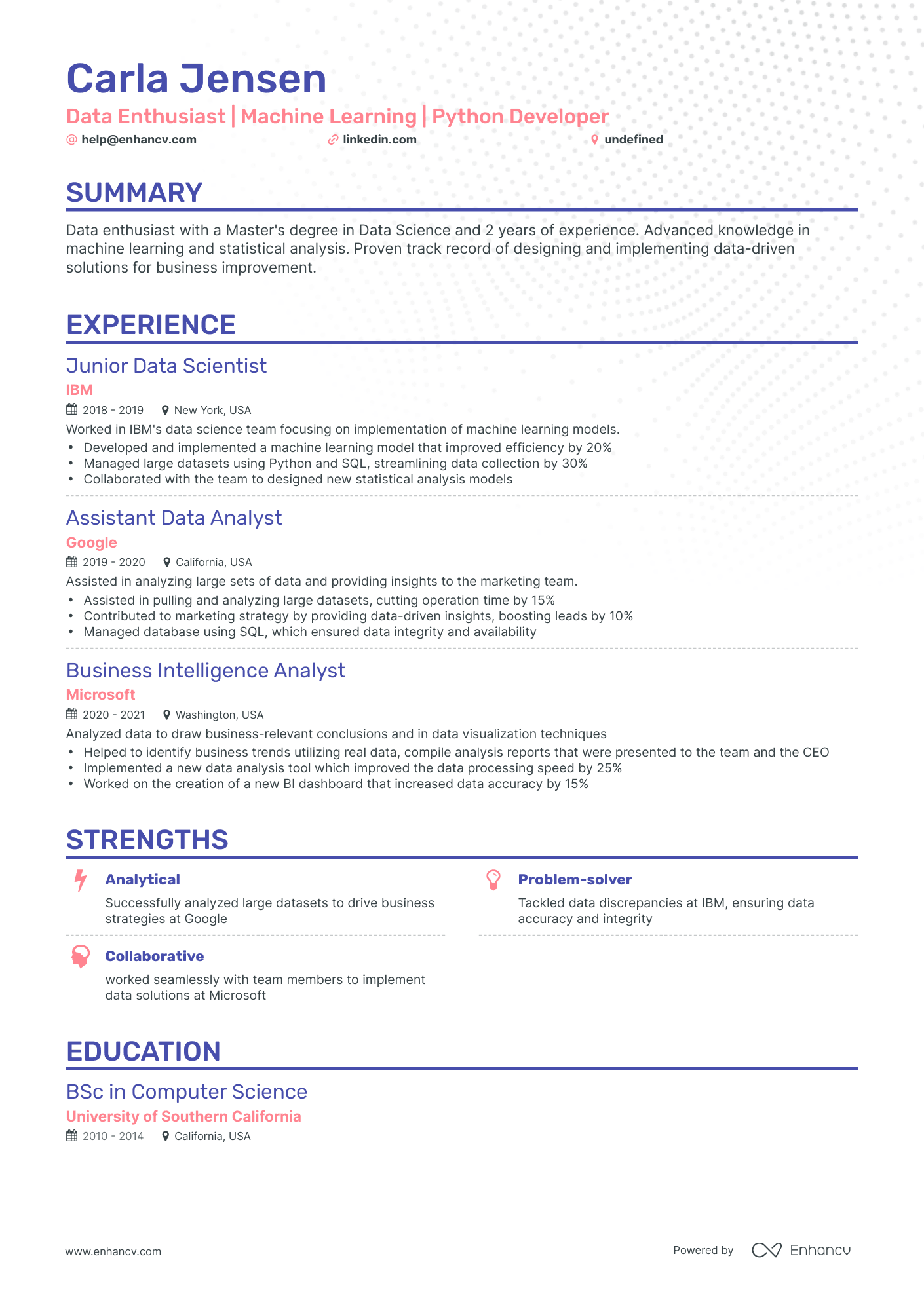 5 Entry-level Data Scientist Resume Examples & Guide For 2024