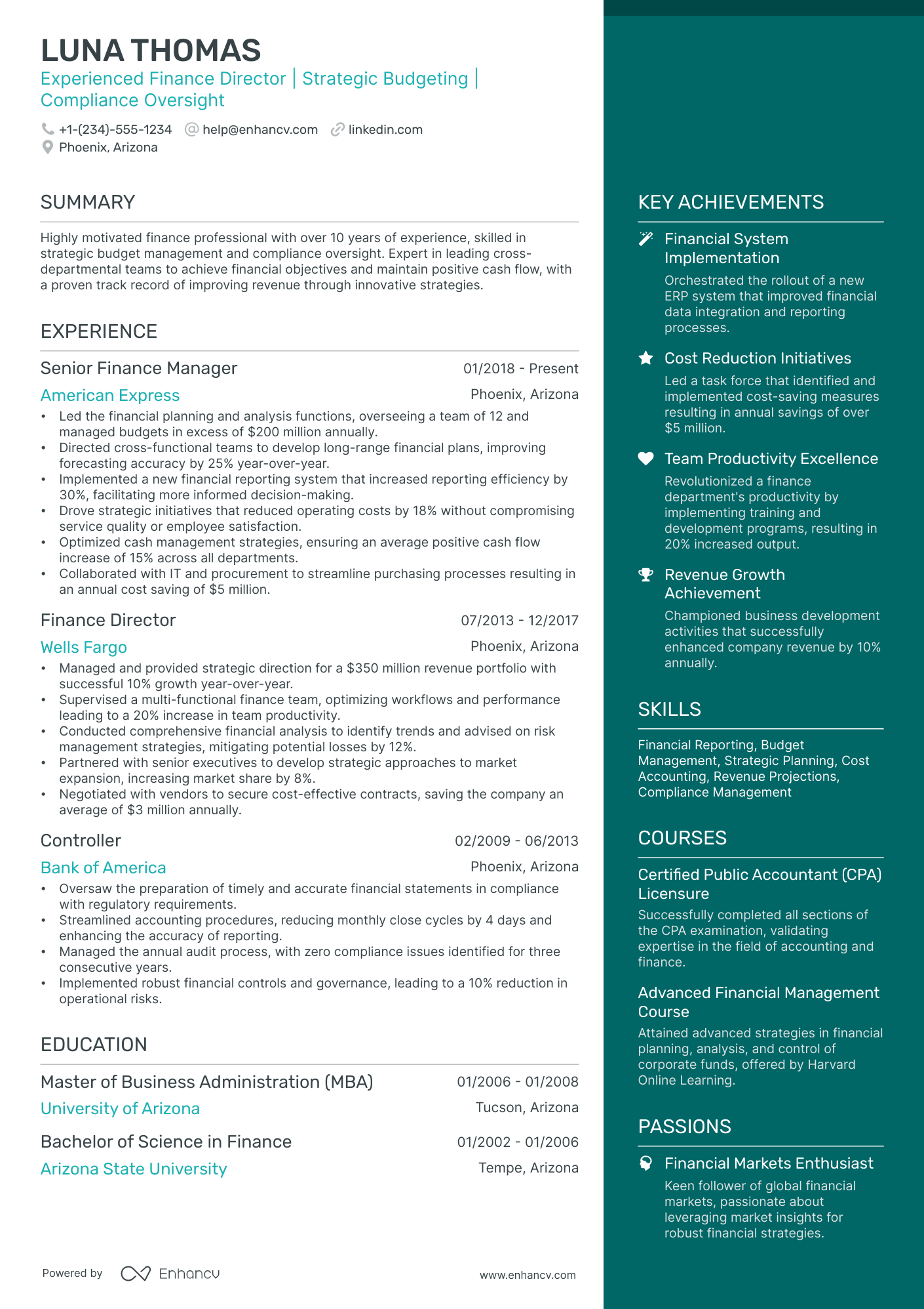 10 Director of Finance Resume Examples & Guide for 2026