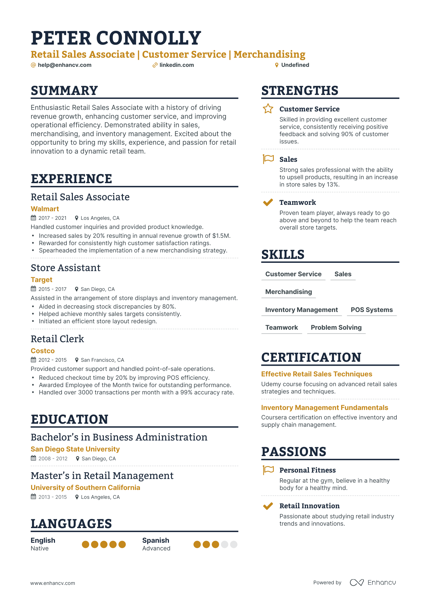 5 Retail Worker Resume Examples & Guide for 2024