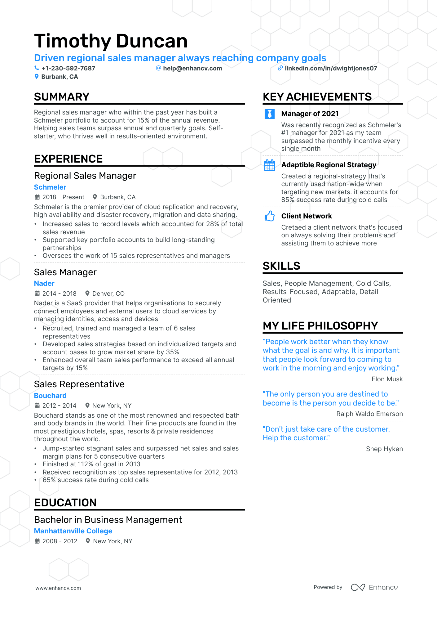 10 Regional Sales Manager Resume Examples & Guide for 2026
