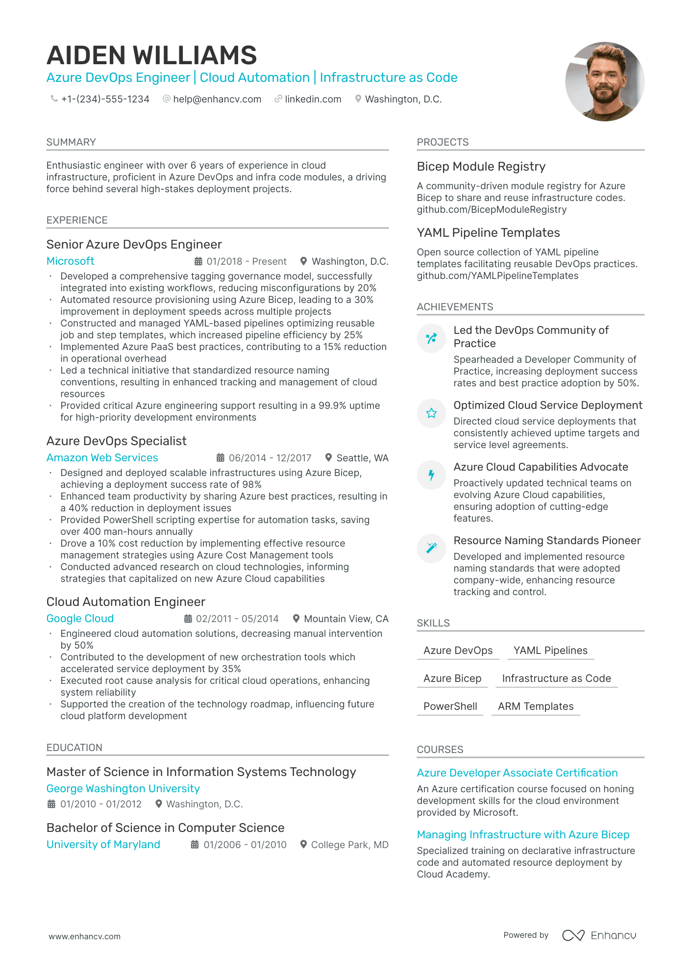 5 Azure Devops Engineer Resume Examples & Guide for 2024