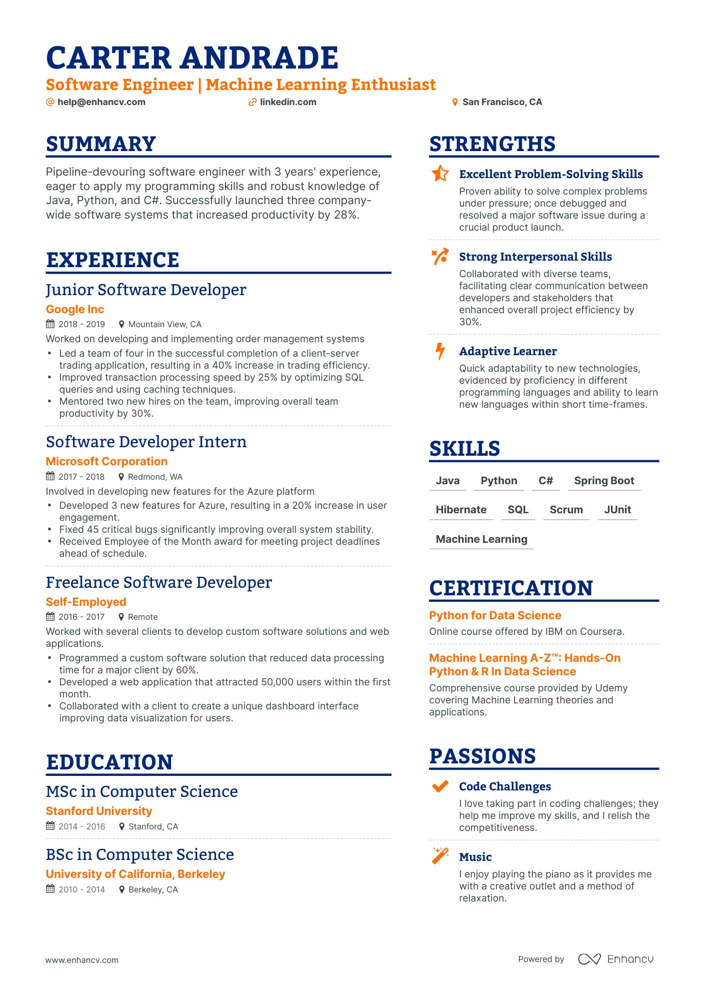 5 Software Engineer New Grad Resume Examples & Guide for 2024