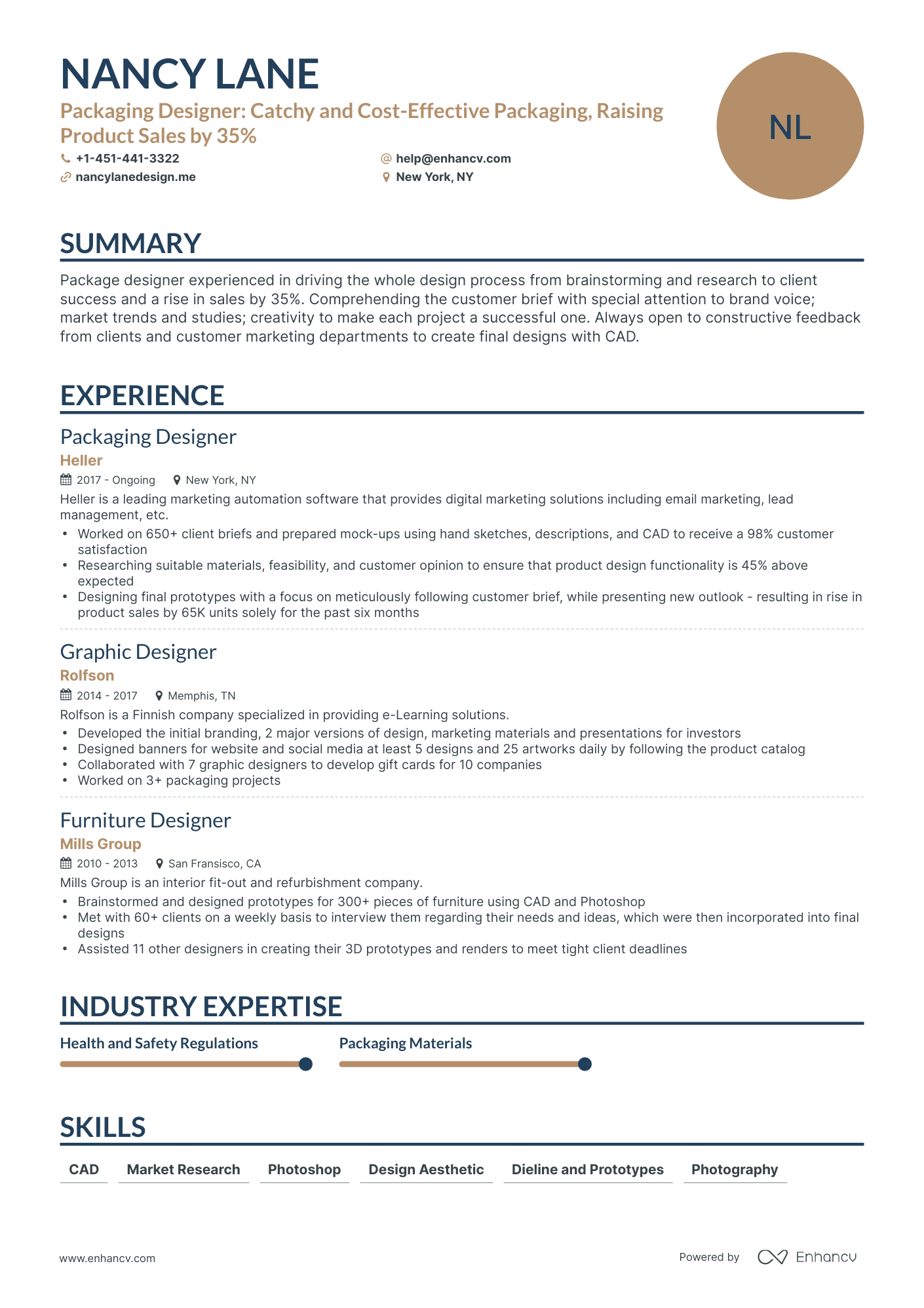 5 Packaging Designer Resume Examples & Guide for 2024