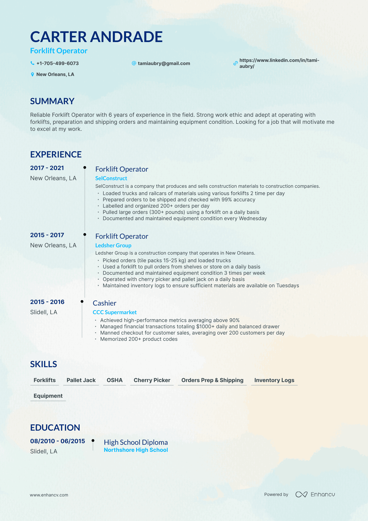 5 Forklift Operator Resume Examples - AHR0cHM6Ly9jZG4uZW5oYW5jdi5jb20vcHJlZGVmaW5lZC1leGFtcGxlcy8zUXNuVmdoNVpuWTVucVNwQ21xUDh1ZXcza0VEVkgyOVAwaTNYZ3NqL2ltYWdlLnBuZw~~. 