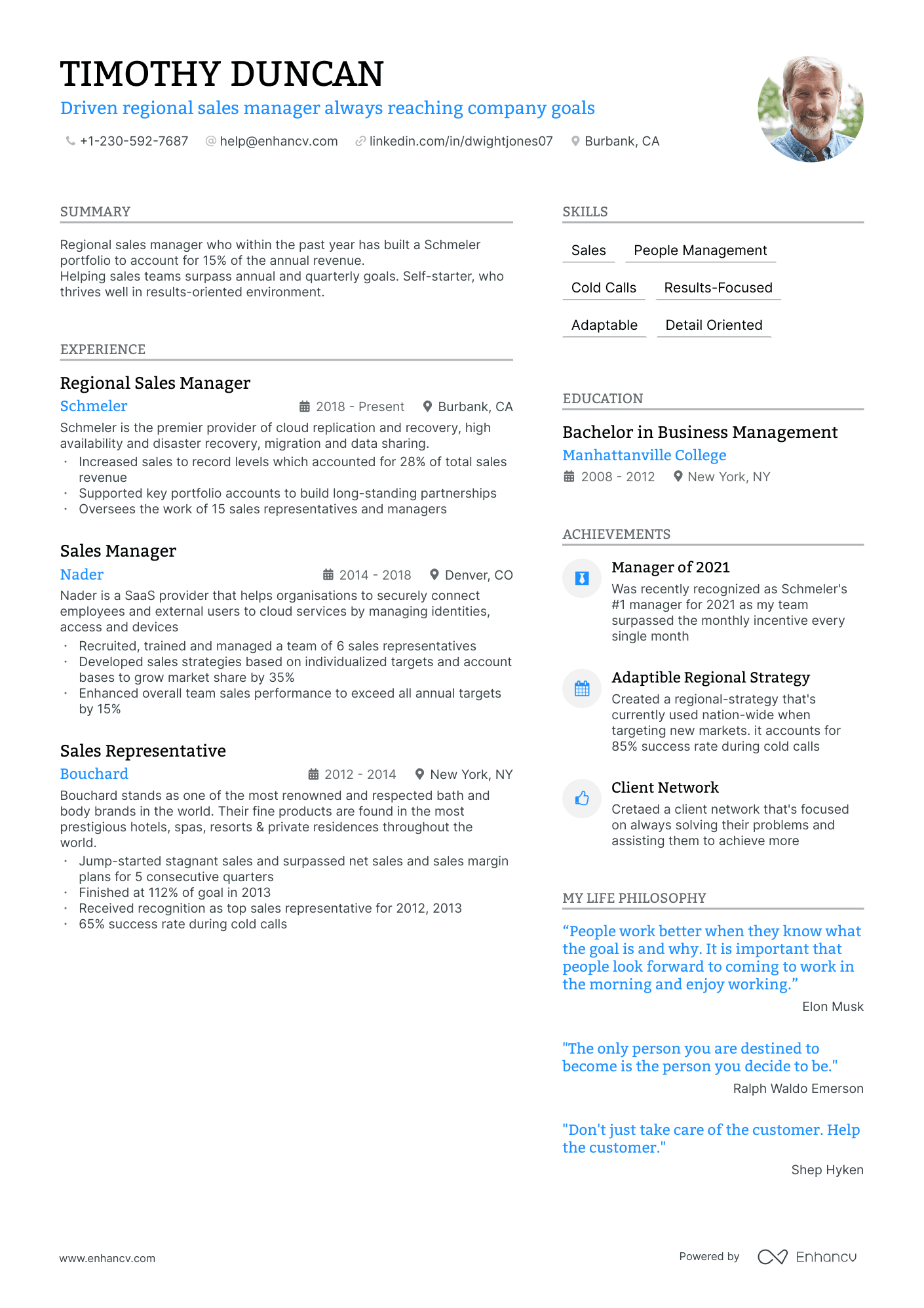 5 Regional Sales Manager Resume Examples & Guide for 2024