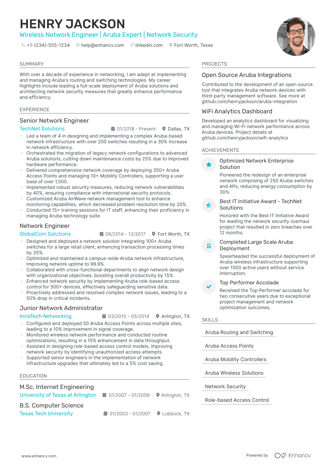 5 Wireless Network Engineer Resume Examples & Guide For 2024