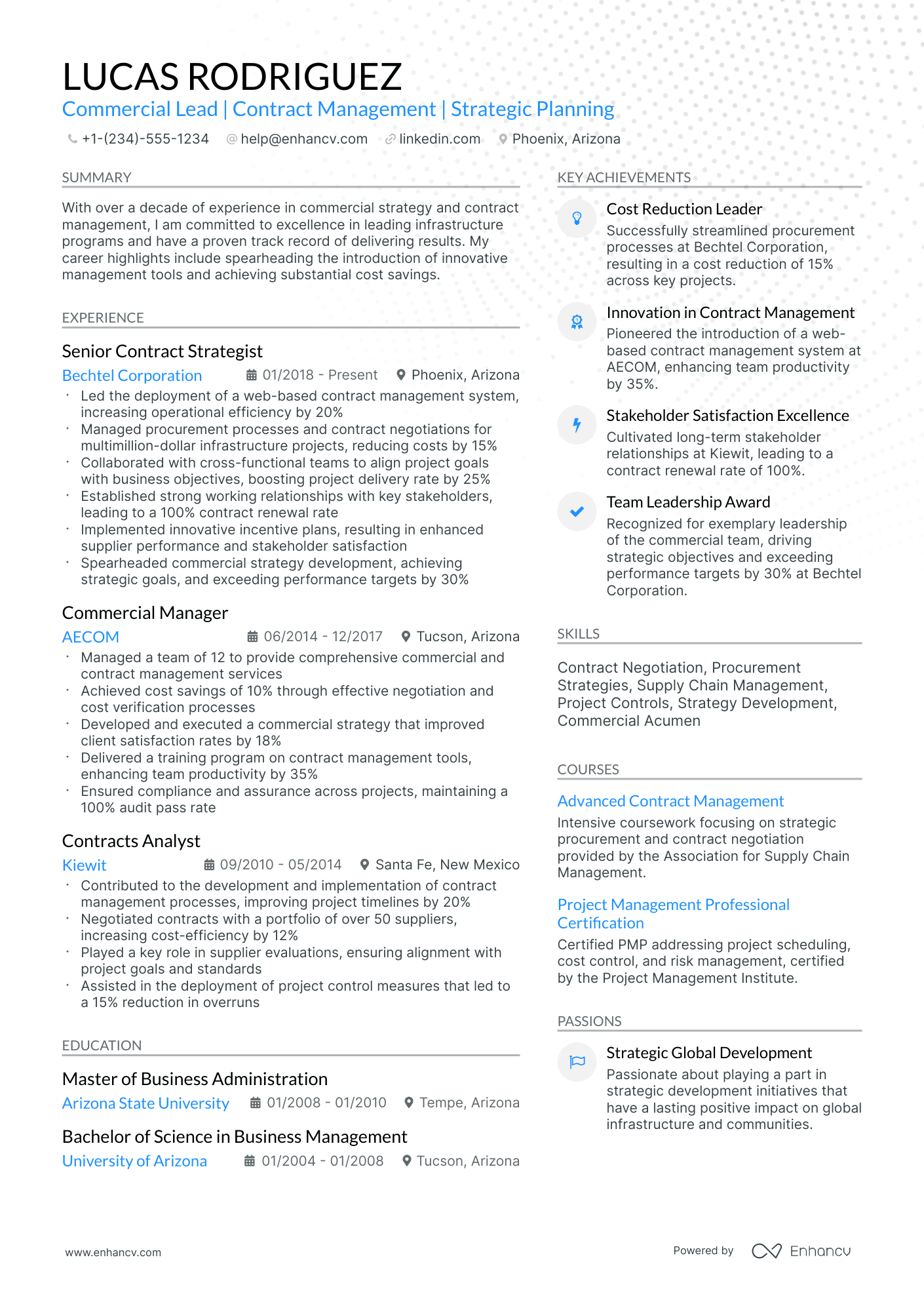 10 Commercial Manager Resume Examples & Guide for 2026