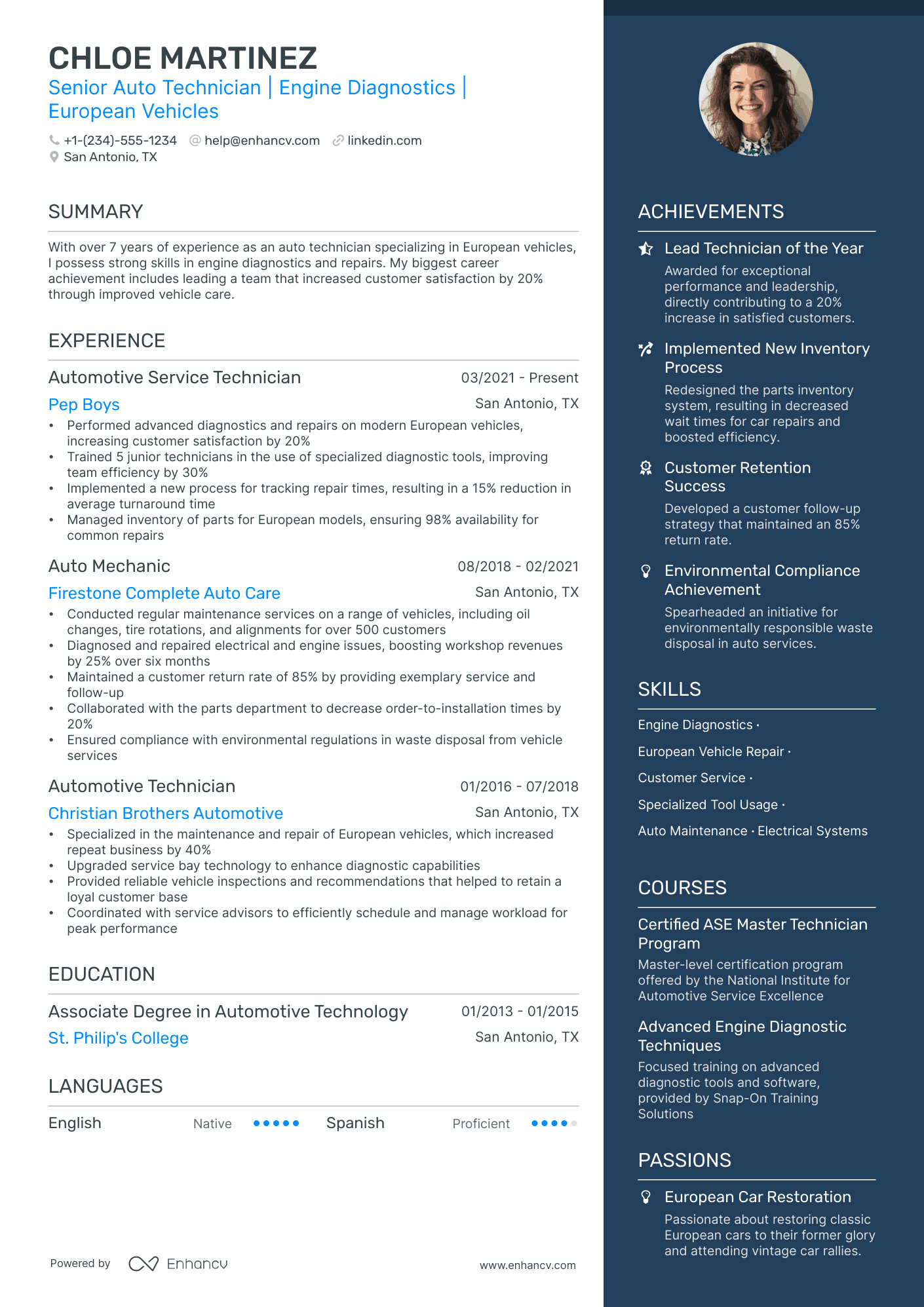 5 Automotive Technician Resume Examples & Guide for 2024