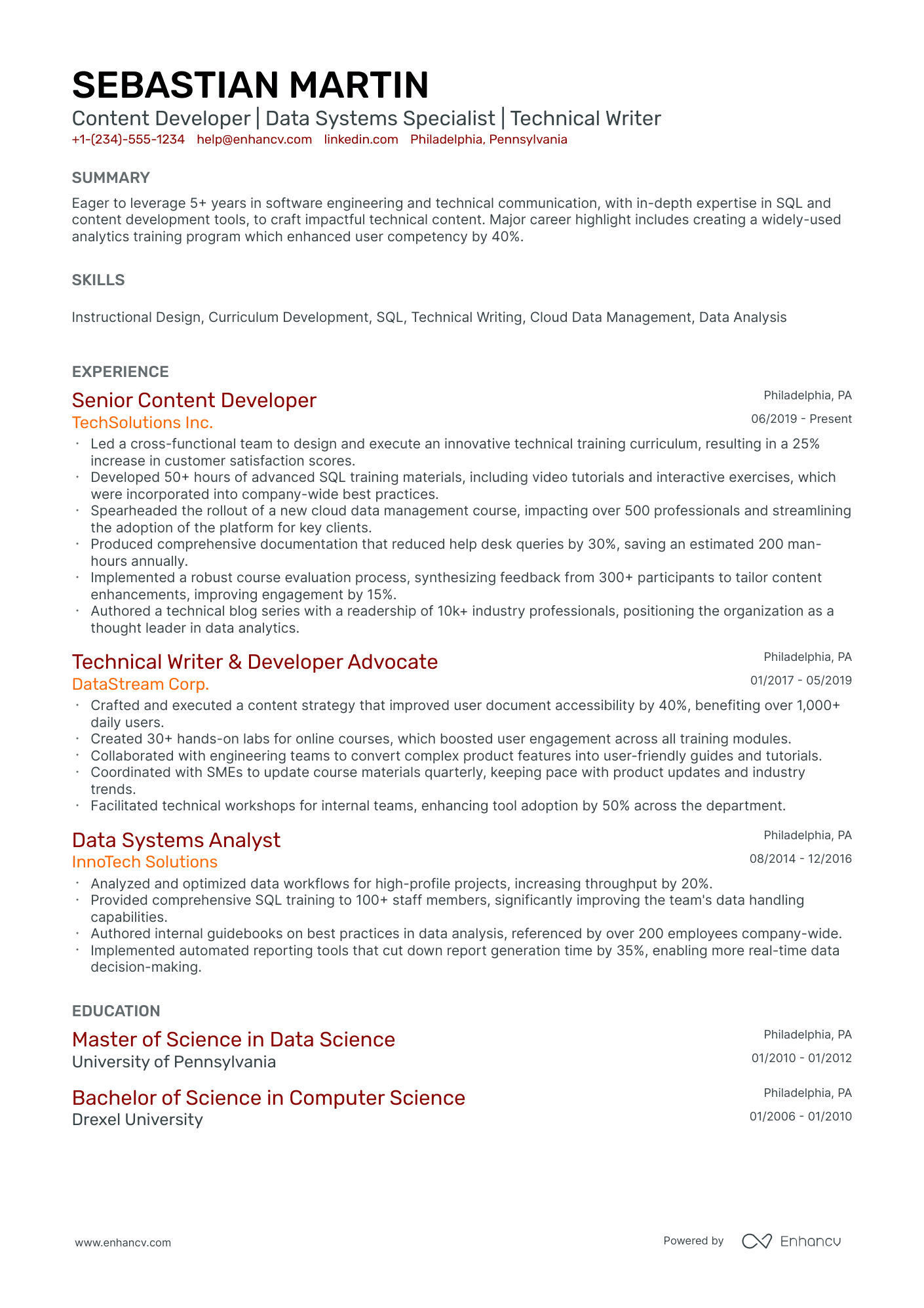 10 Content Developer Resume Examples & Guide for 2026