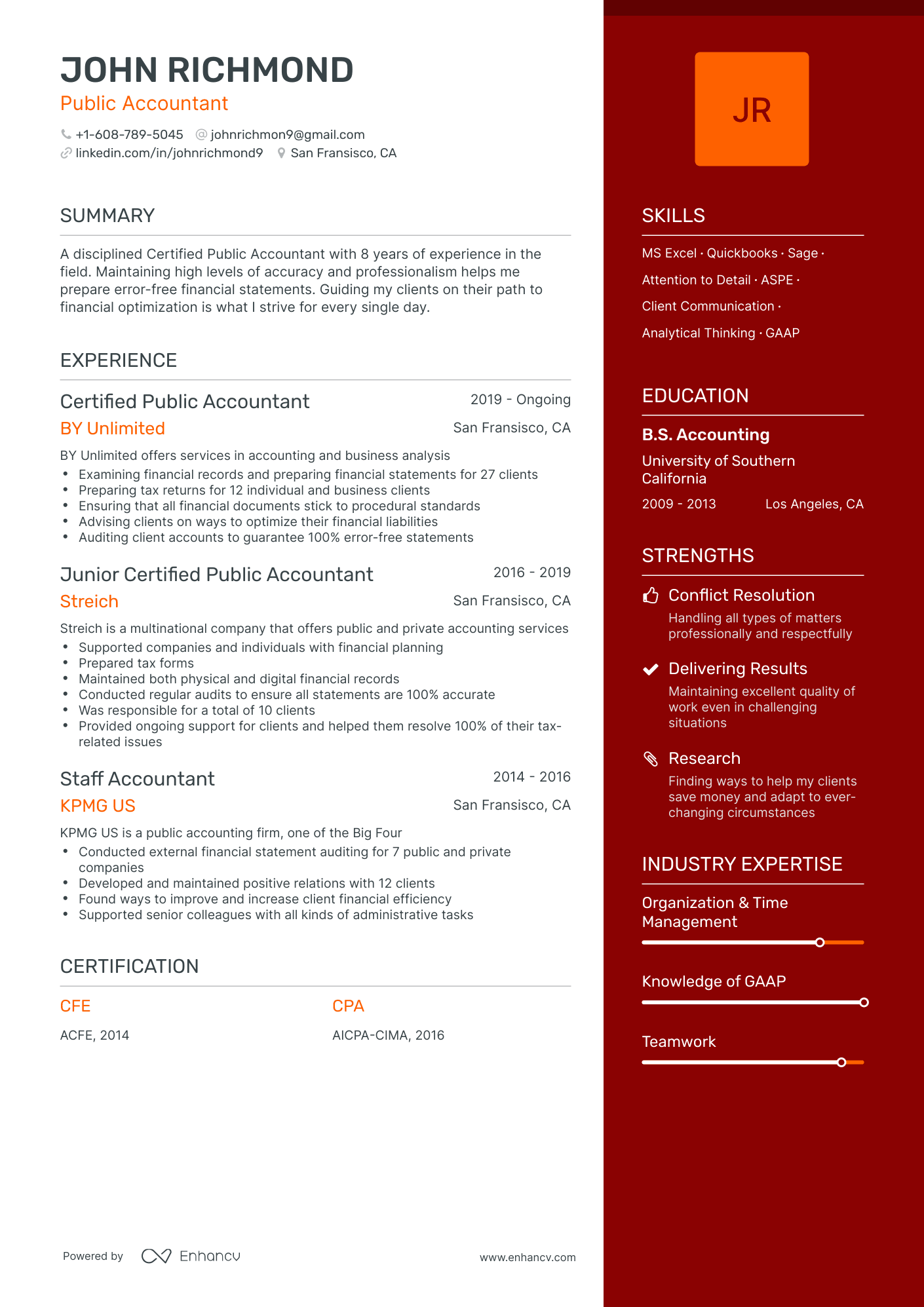 5 Public Accounting Resume Examples & Guide For 2024