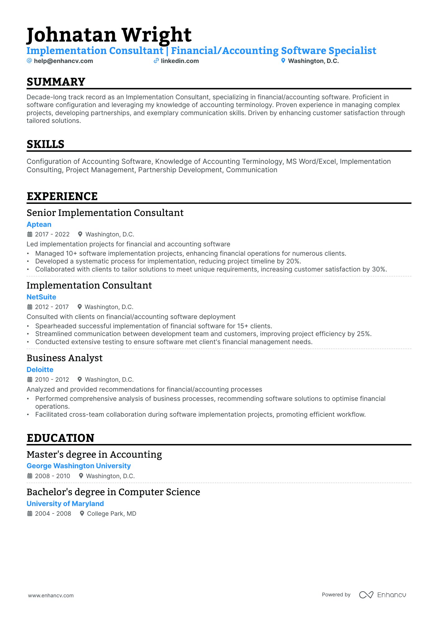 10 Implementation Consultant Resume Examples & Guide for 2026