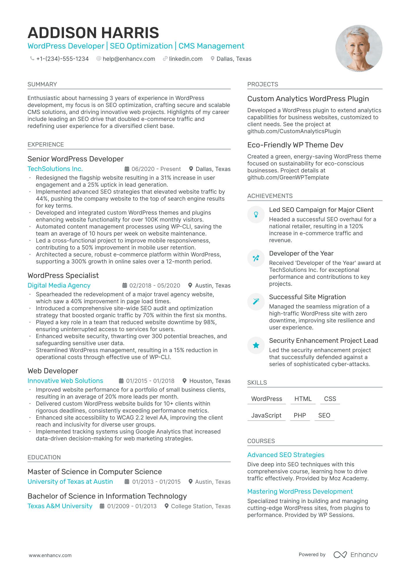 5 Wordpress Developer Resume Examples & Guide for 2024