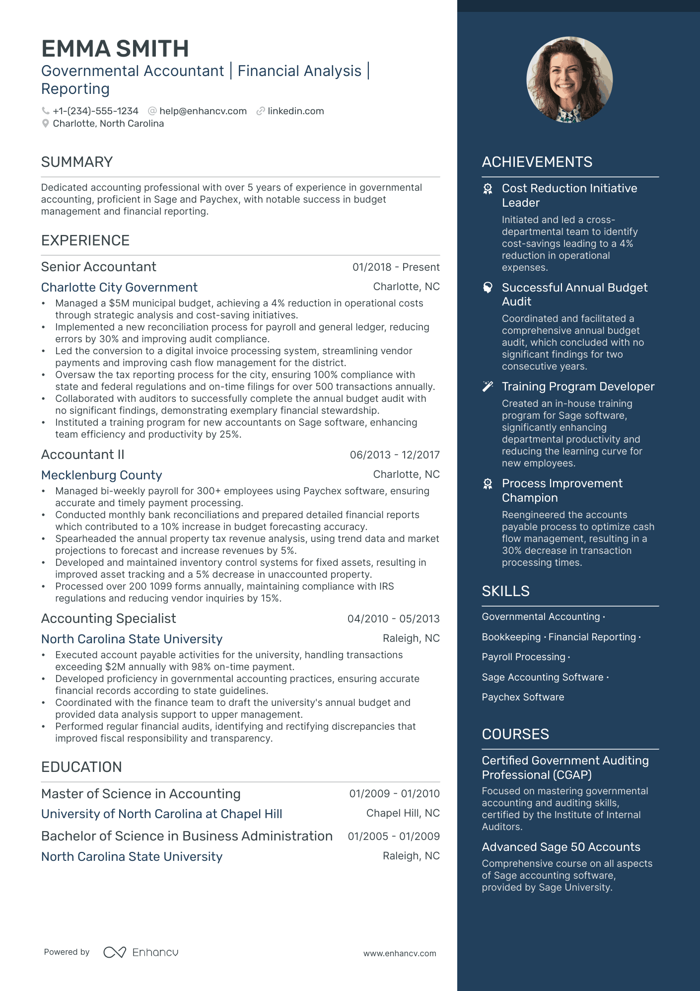 5 Government Accounting Resume Examples & Guide For 2024