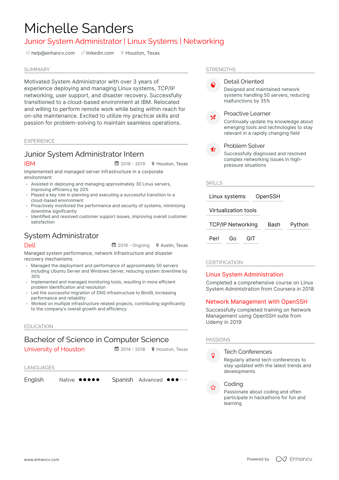 5 Junior System Administrator Resume Examples & Guide for 2024