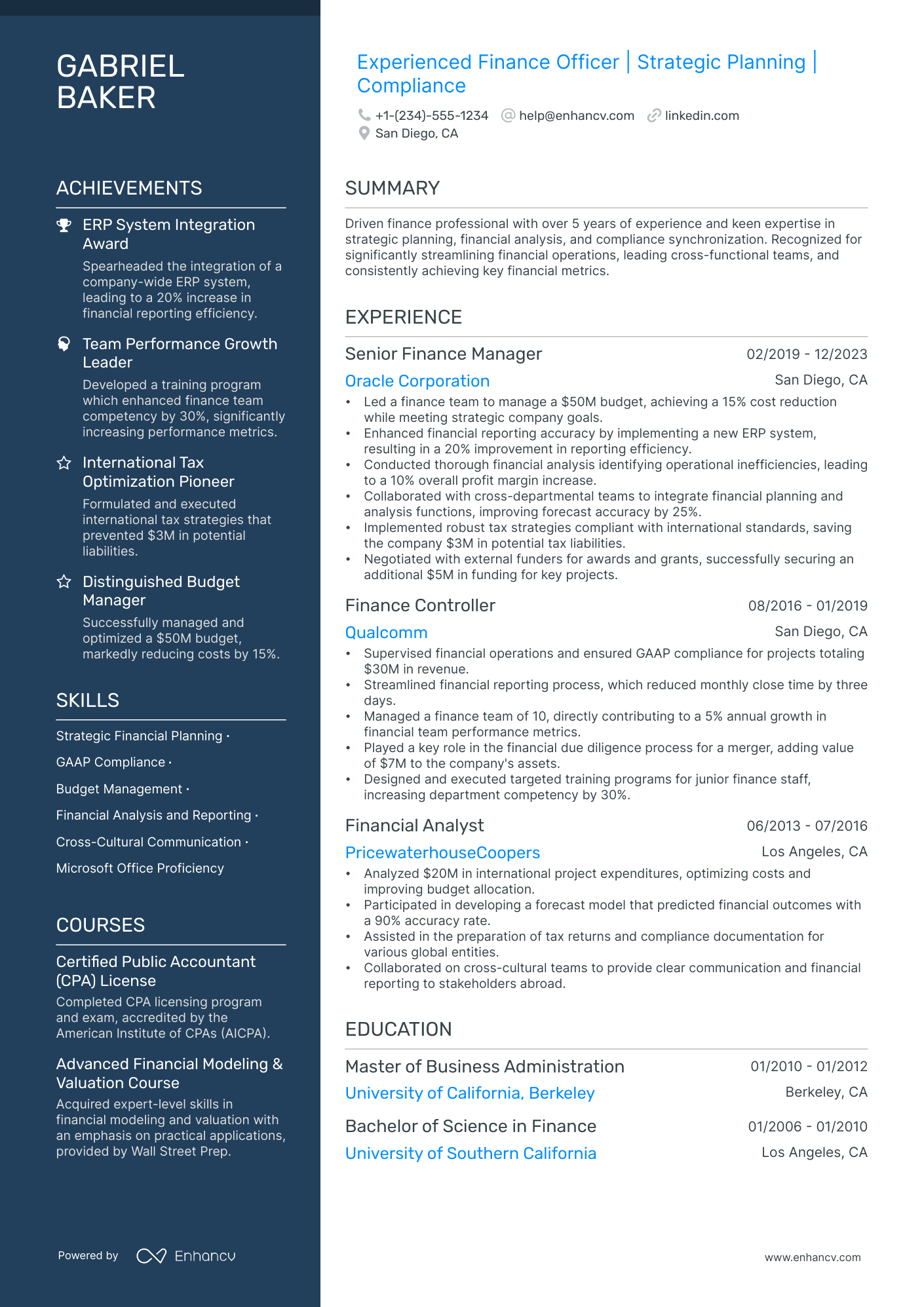 5 Finance Officer Resume Examples & Guide for 2024