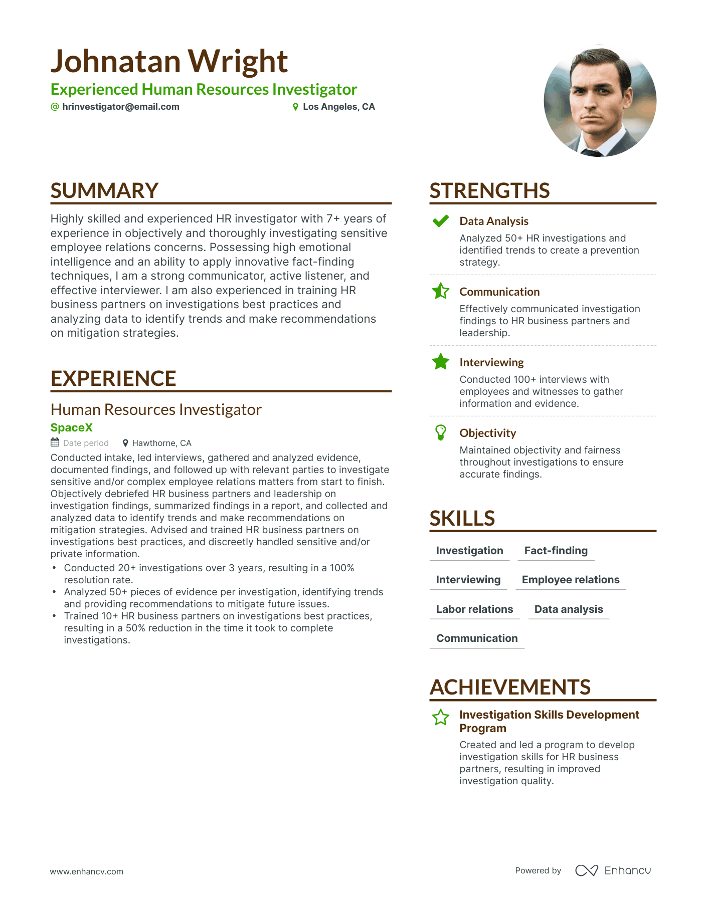 5 Investigator Resume Examples & Guide for 2024