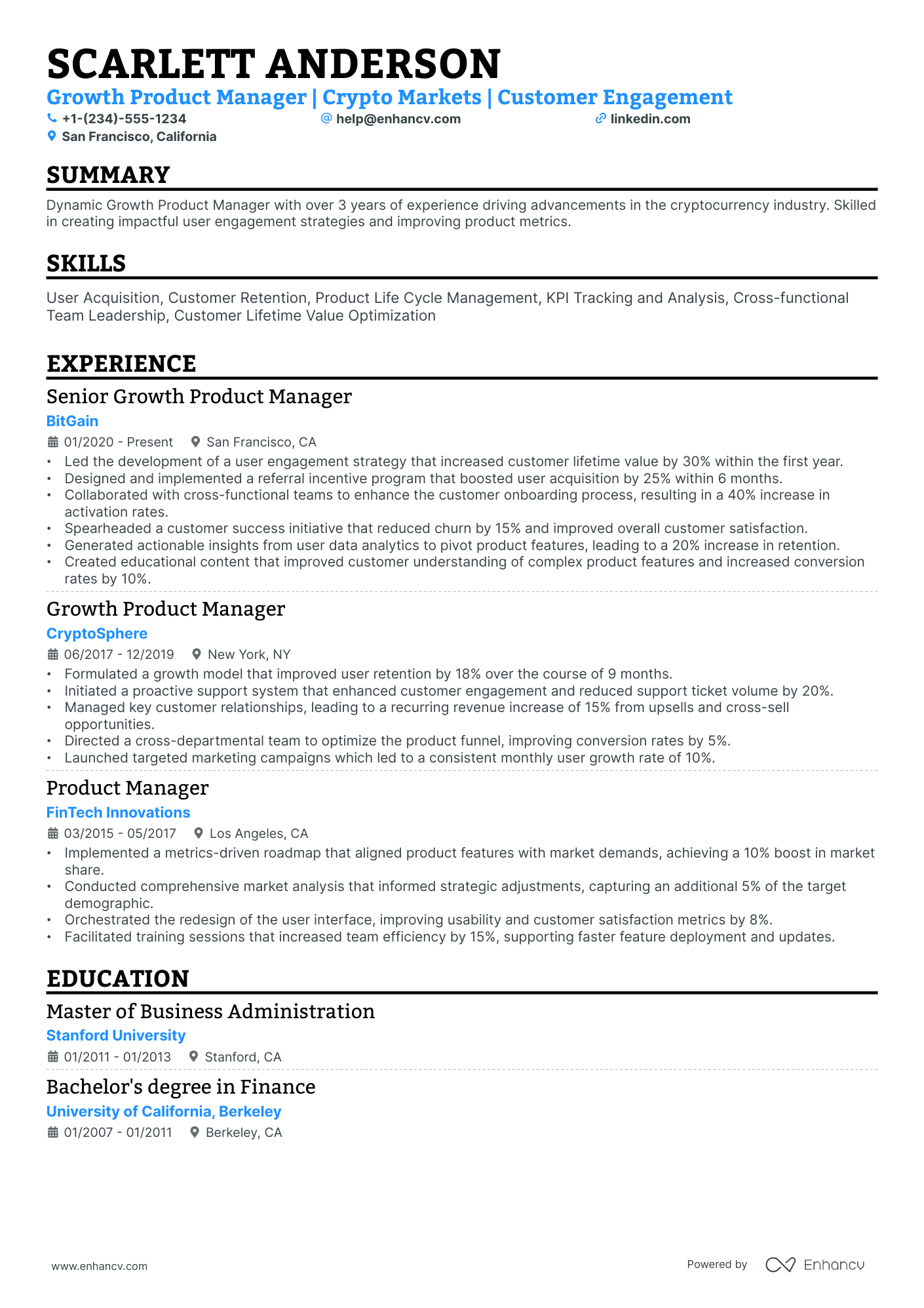 10 Growth Product Manager Resume Examples & Guide for 2026