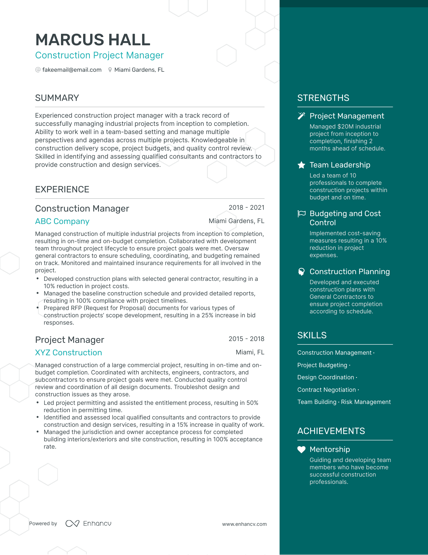 9 Construction Project Manager Resume Examples & Guide for 2024