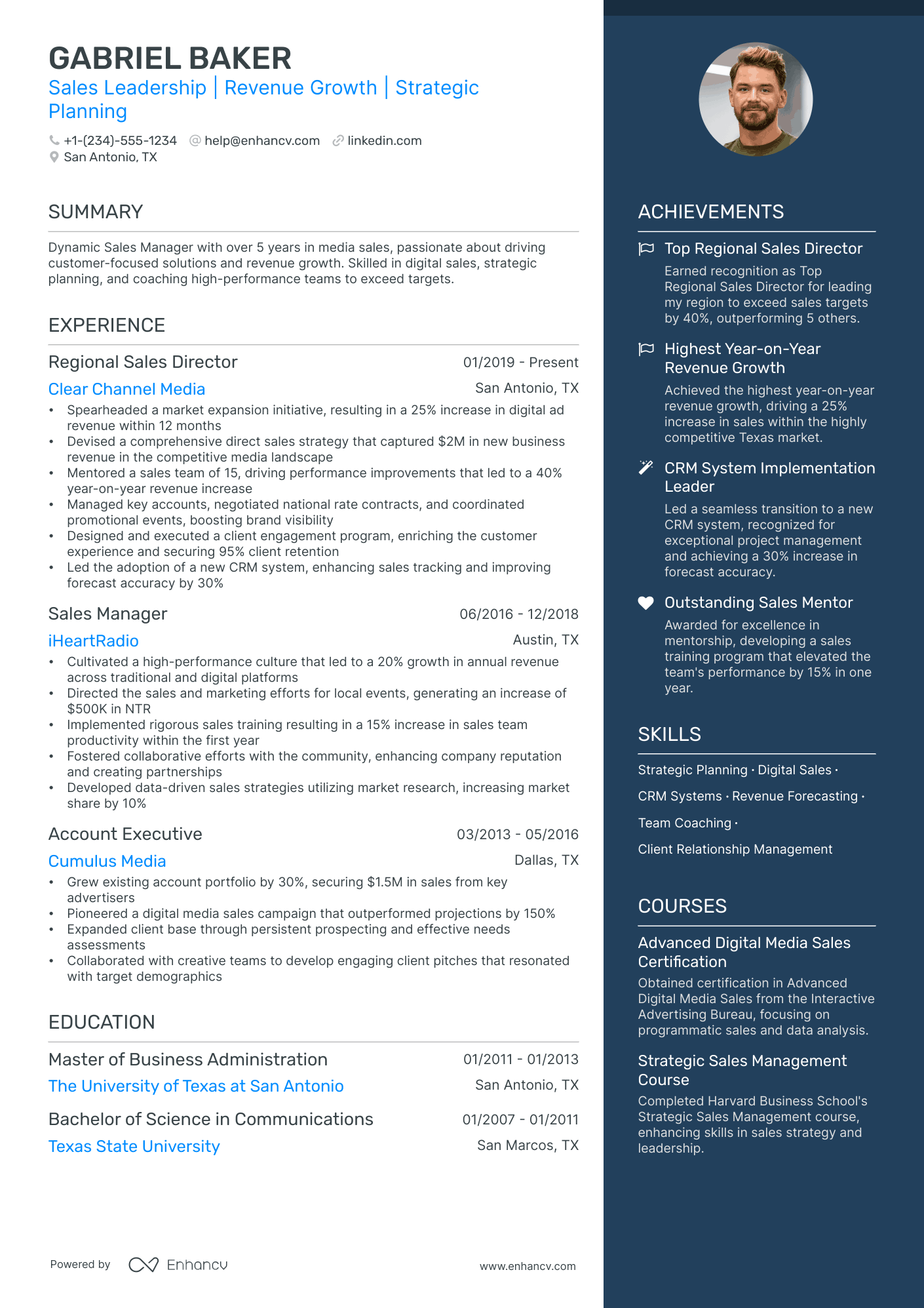 5 General Sales Manager Resume Examples & Guide for 2024