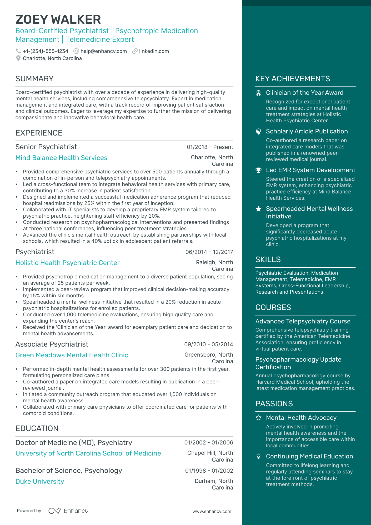 Psychiatric Tech Resume Example 10 Psychiatrist Resume Examples & Guide for 2026