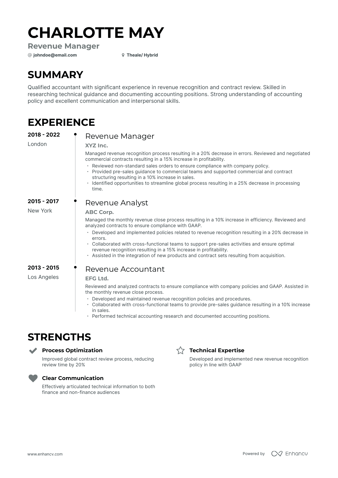 5 Revenue Manager Resume Examples & Guide For 2023