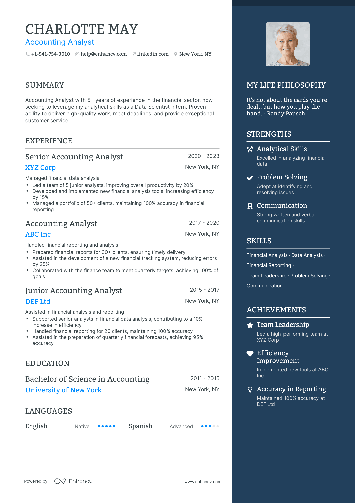 5 Accounting Analyst Resume Examples & Guide For 2024