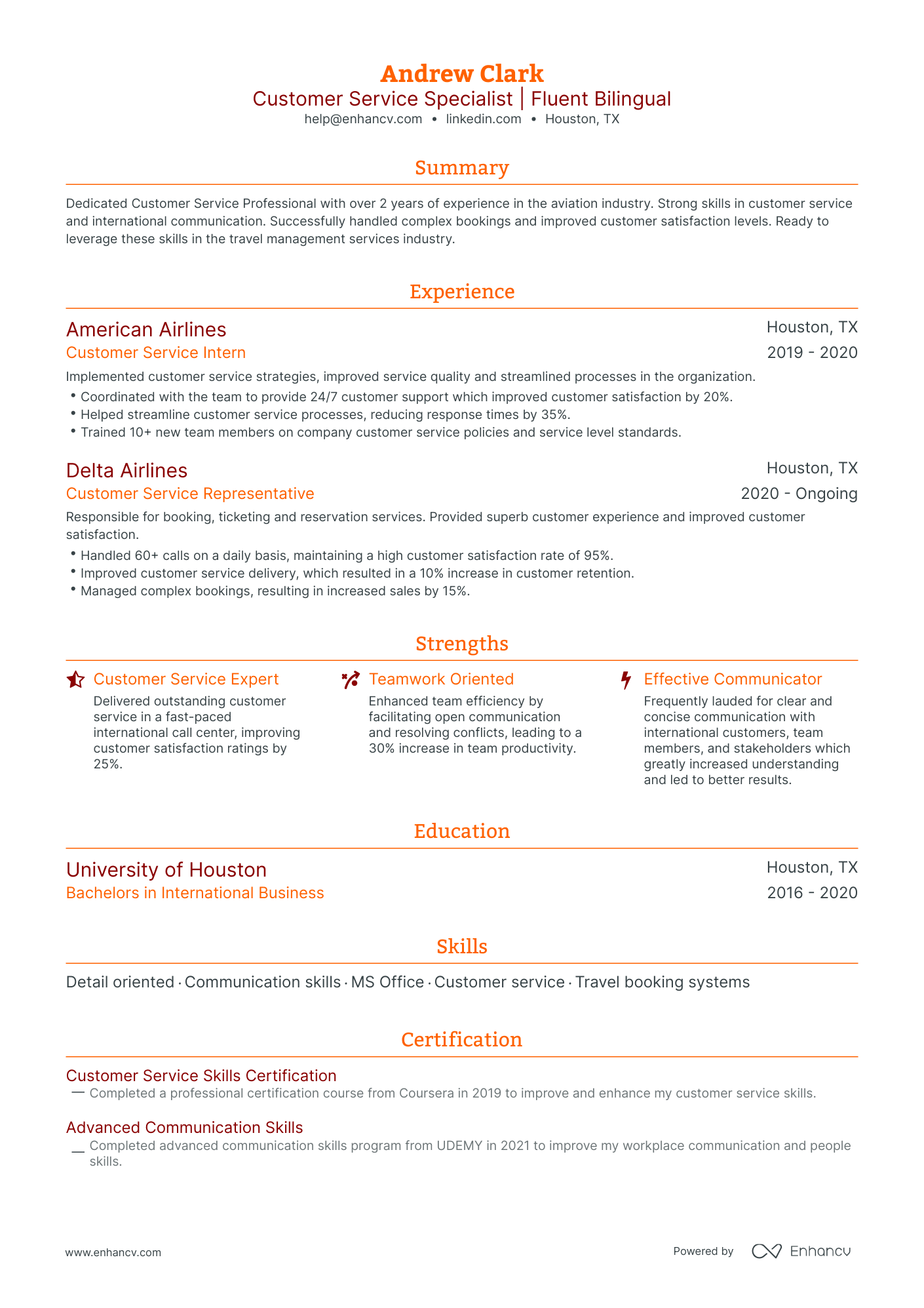 5 Entrylevel Customer Service Resume Examples & Guide for 2024