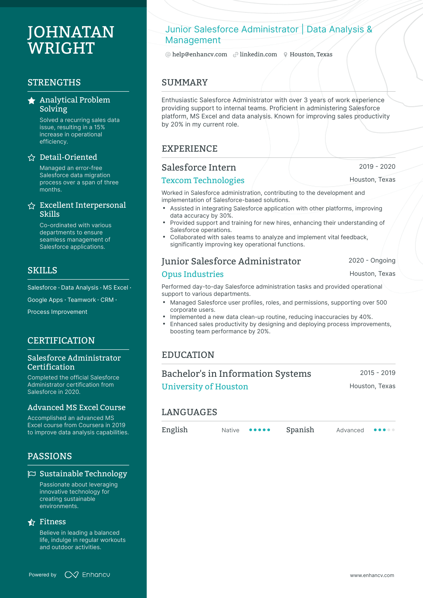 5 Junior Salesforce Admin Resume Examples & Guide for 2024