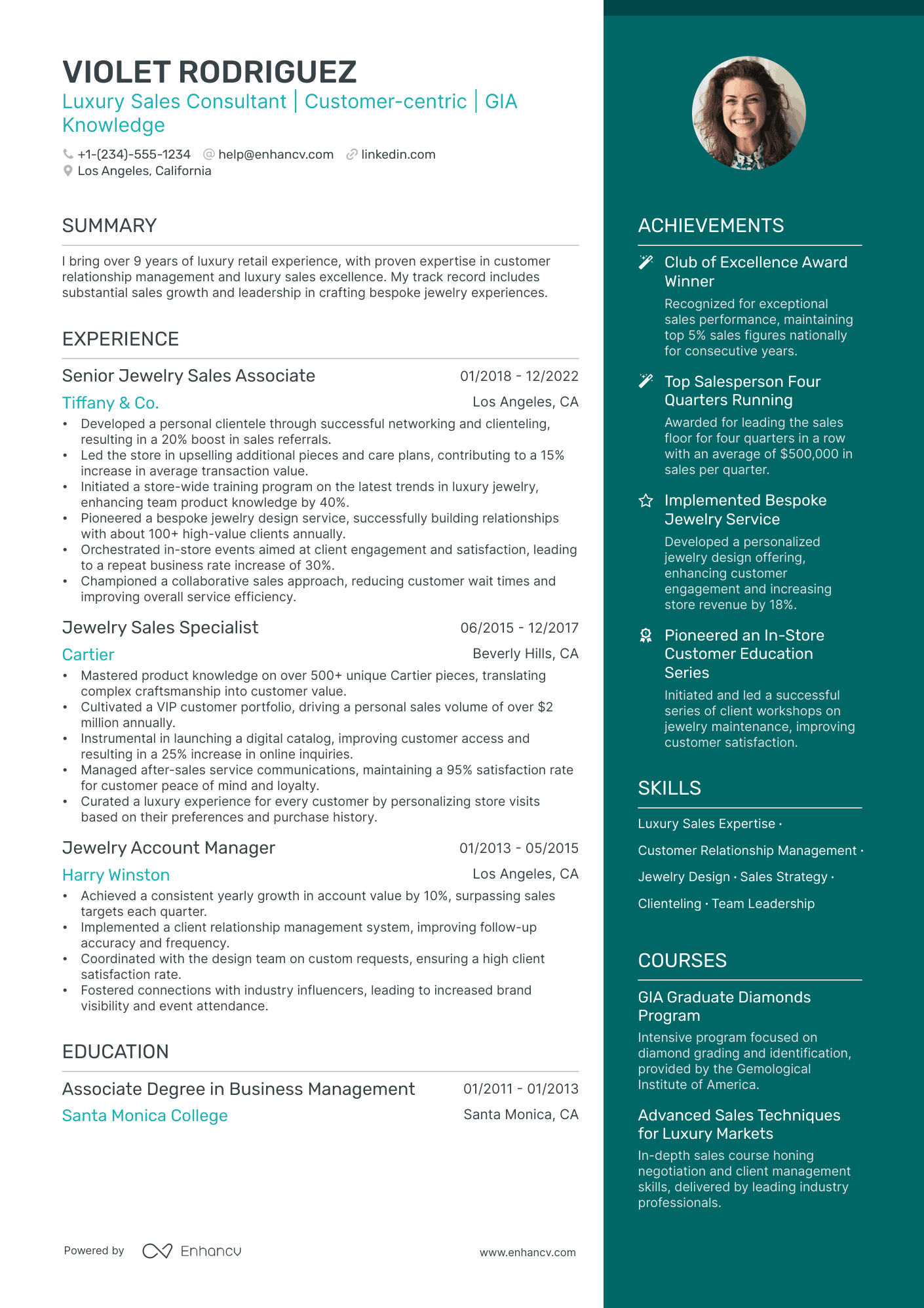 5 Jewelry Sales Resume Examples & Guide for 2024