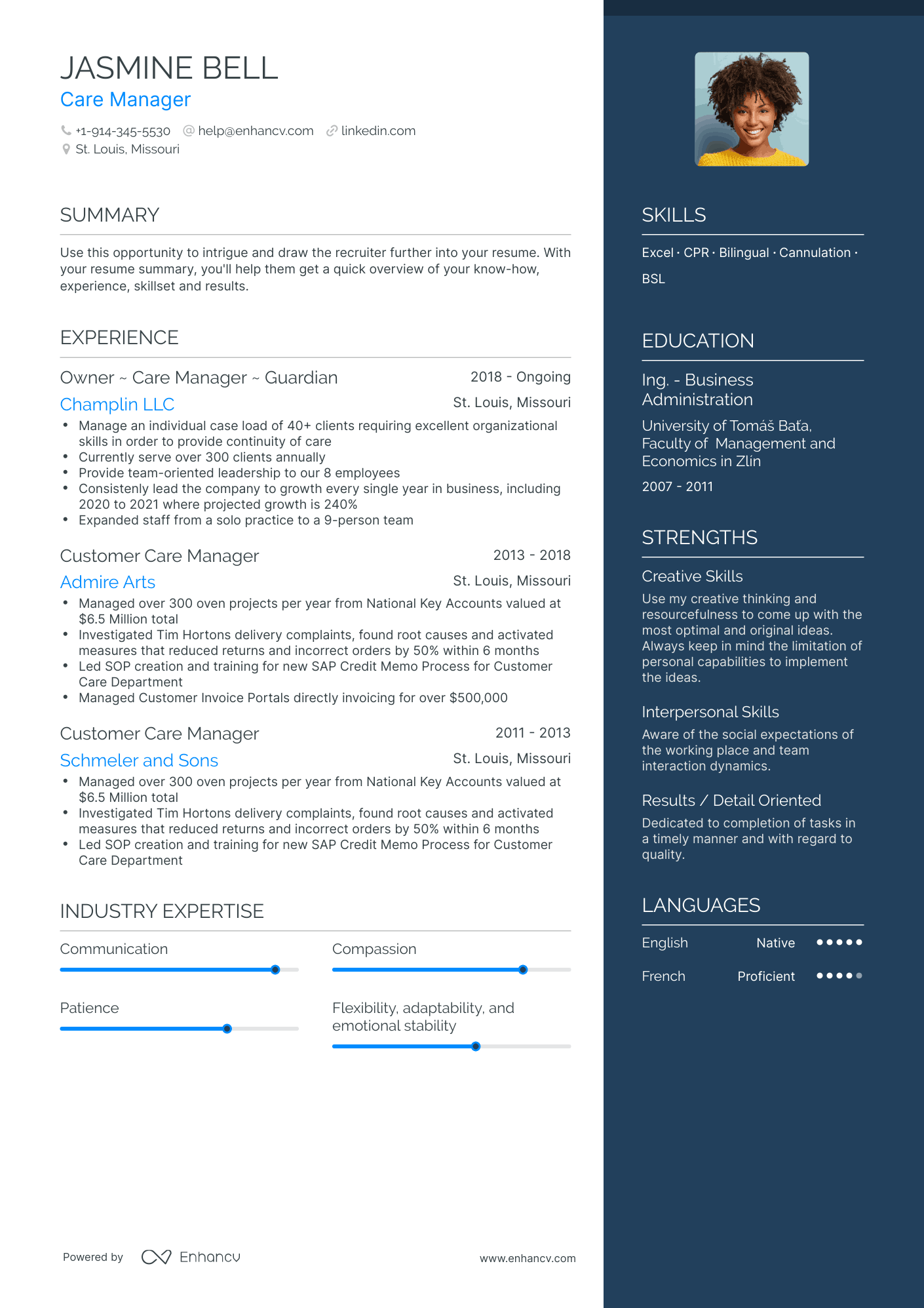 Care Manager Resume Examples & Guide for 2023 (Layout, Skills, Keywords ...