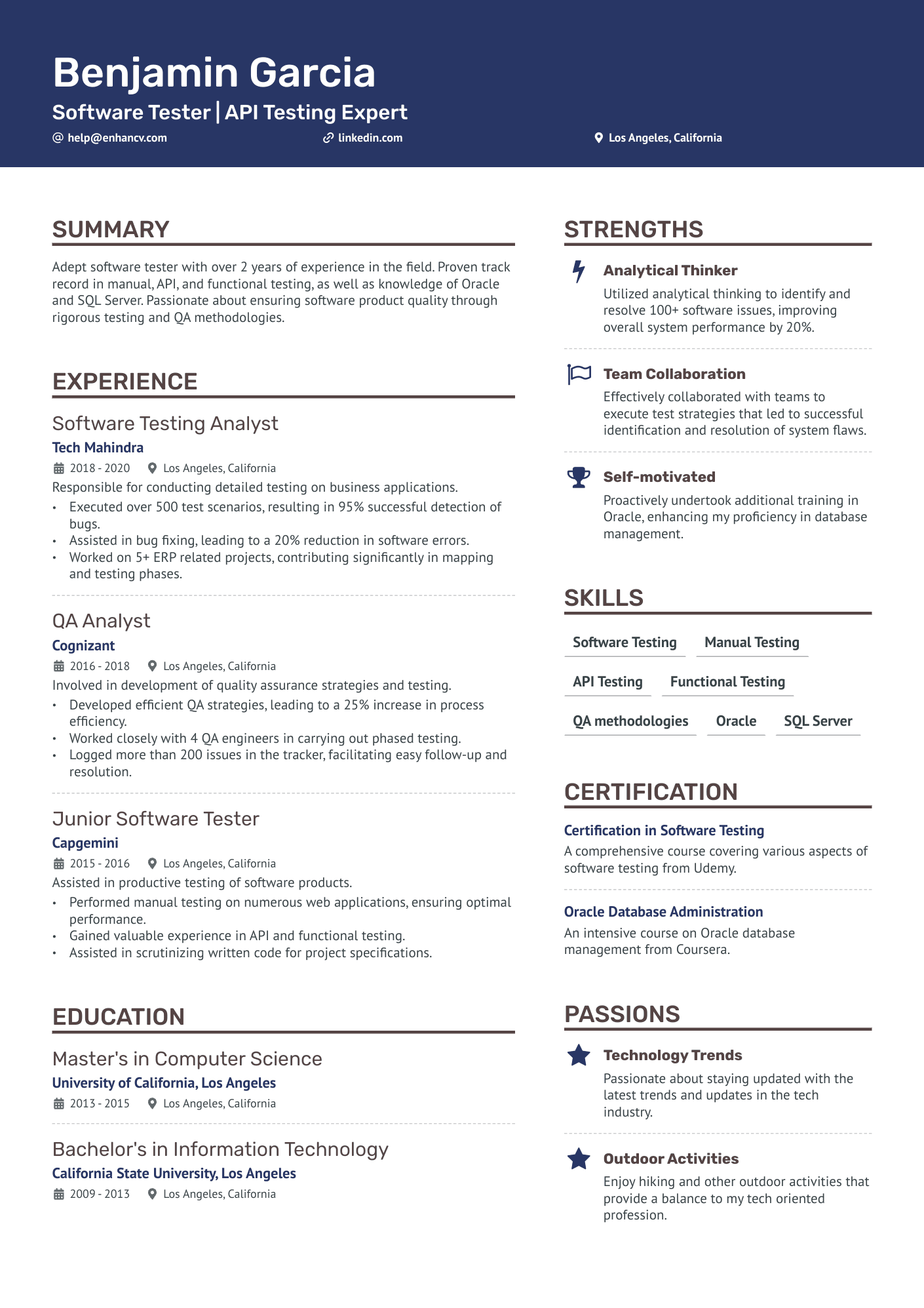 10 Manual Tester Resume Examples & Guide for 2026