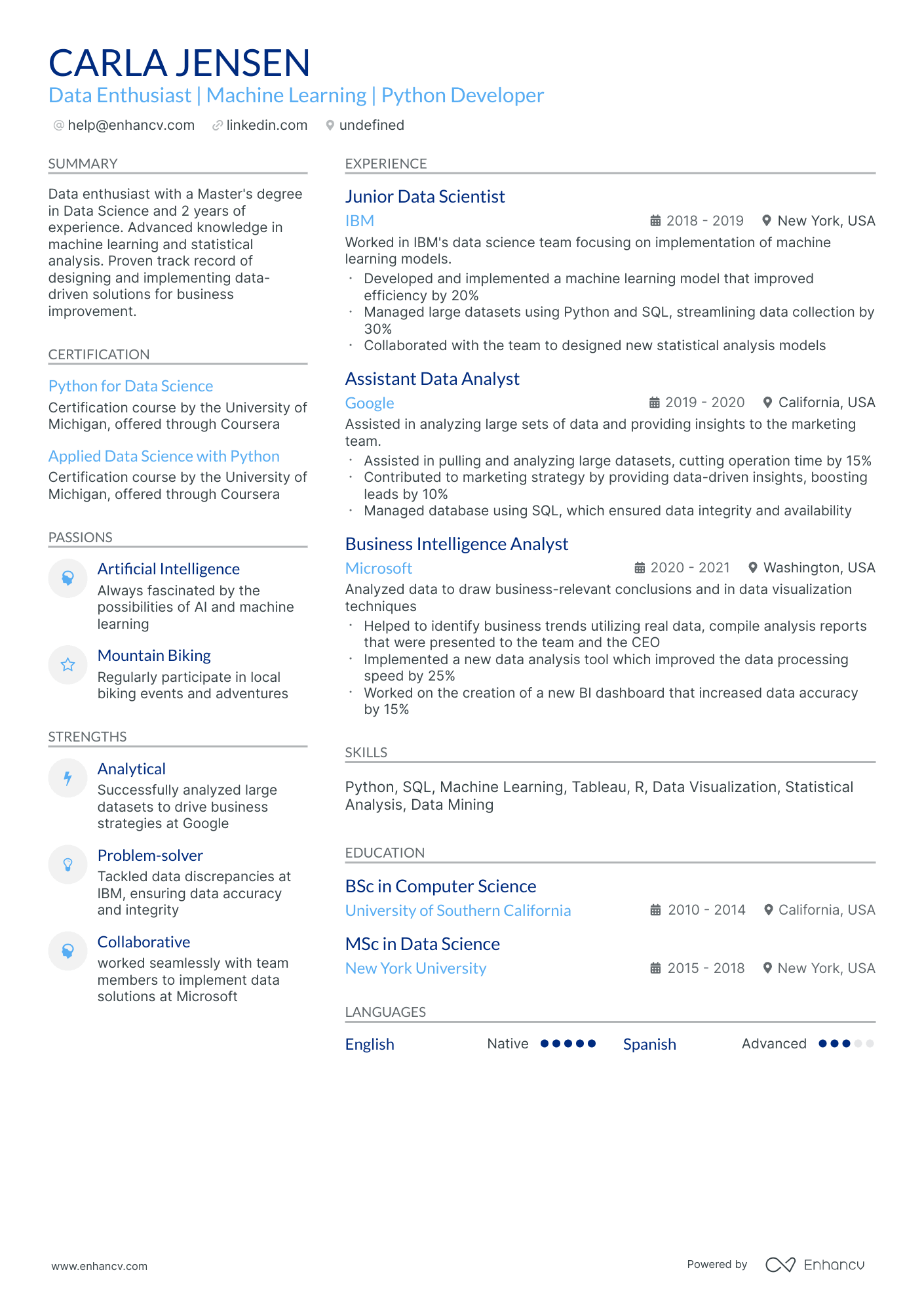 10 Entry-Level Data Scientist Resume Examples & Guide for 2026