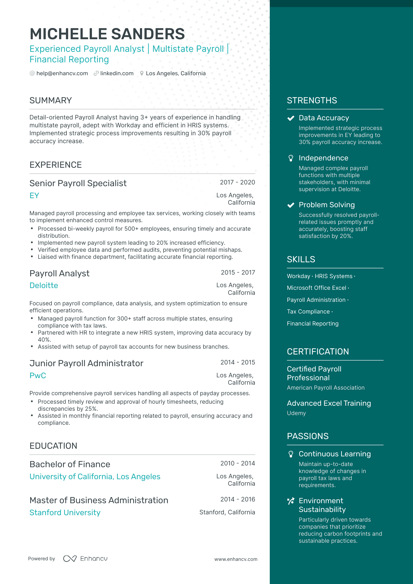 5 Payroll Analyst Resume Examples & Guide for 2024