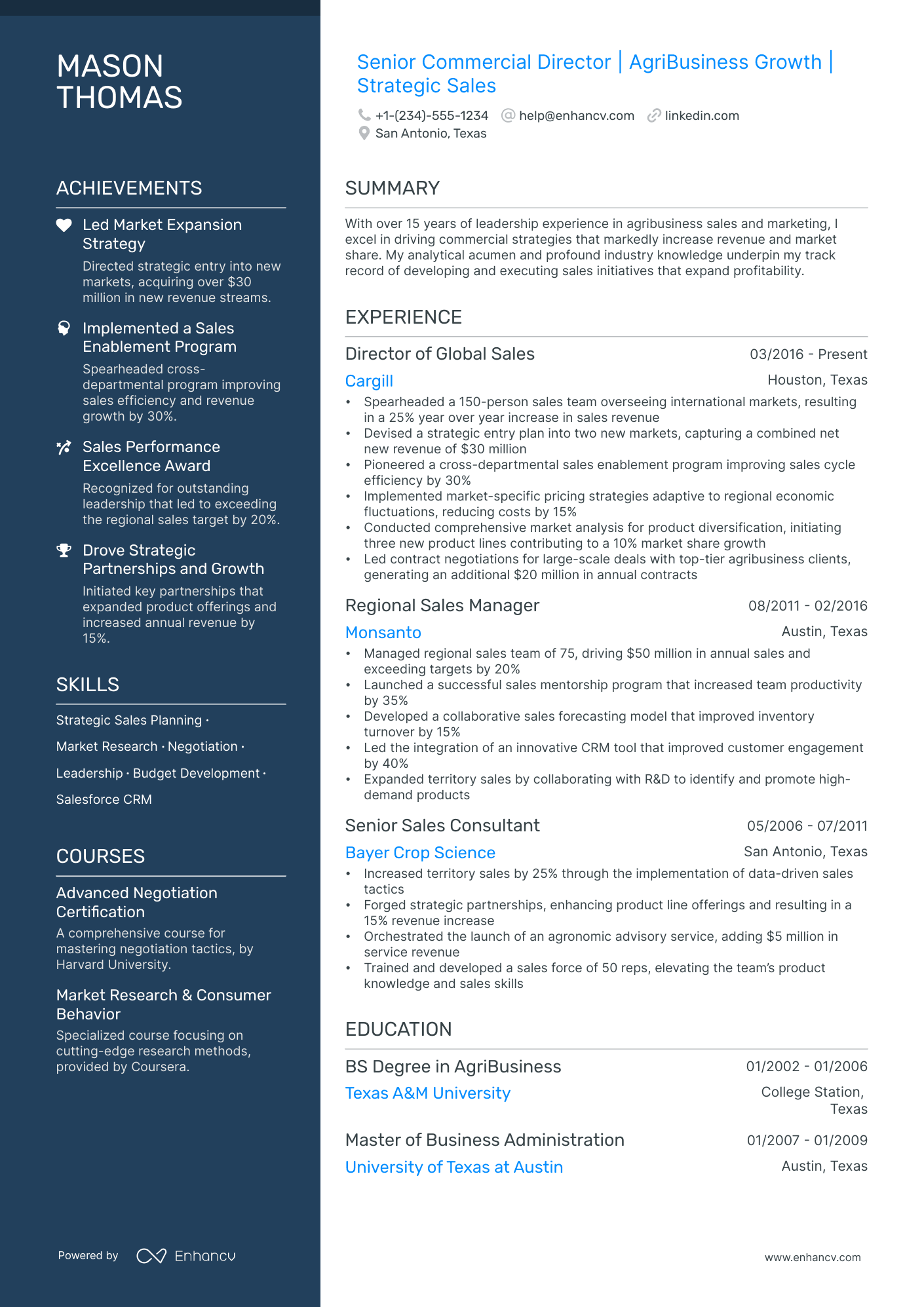 5 Commercial Director Resume Examples & Guide for 2024