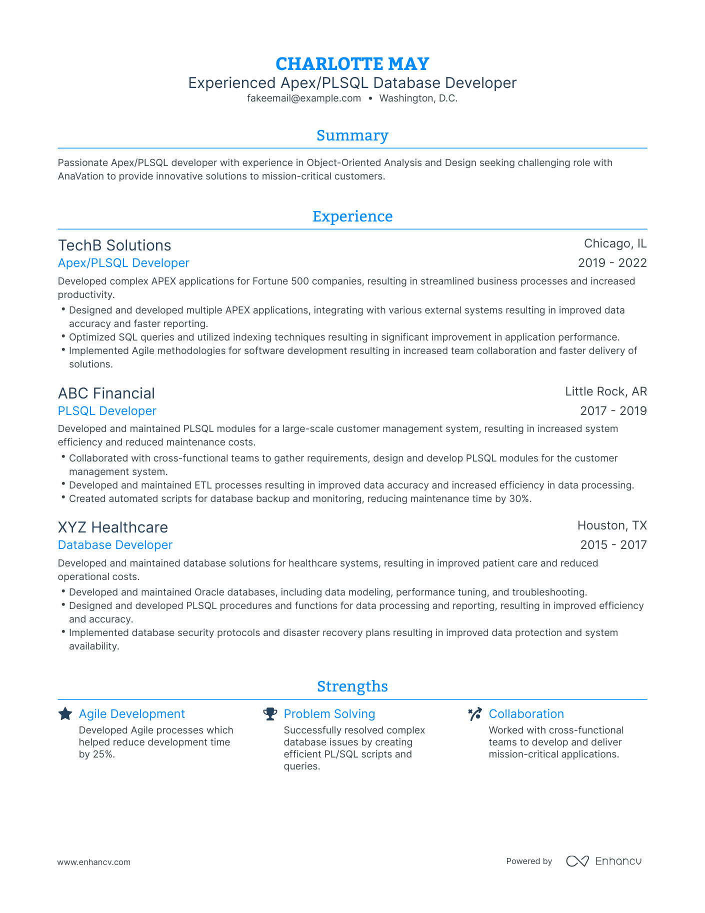 5 Database Developer Resume Examples & Guide for 2024