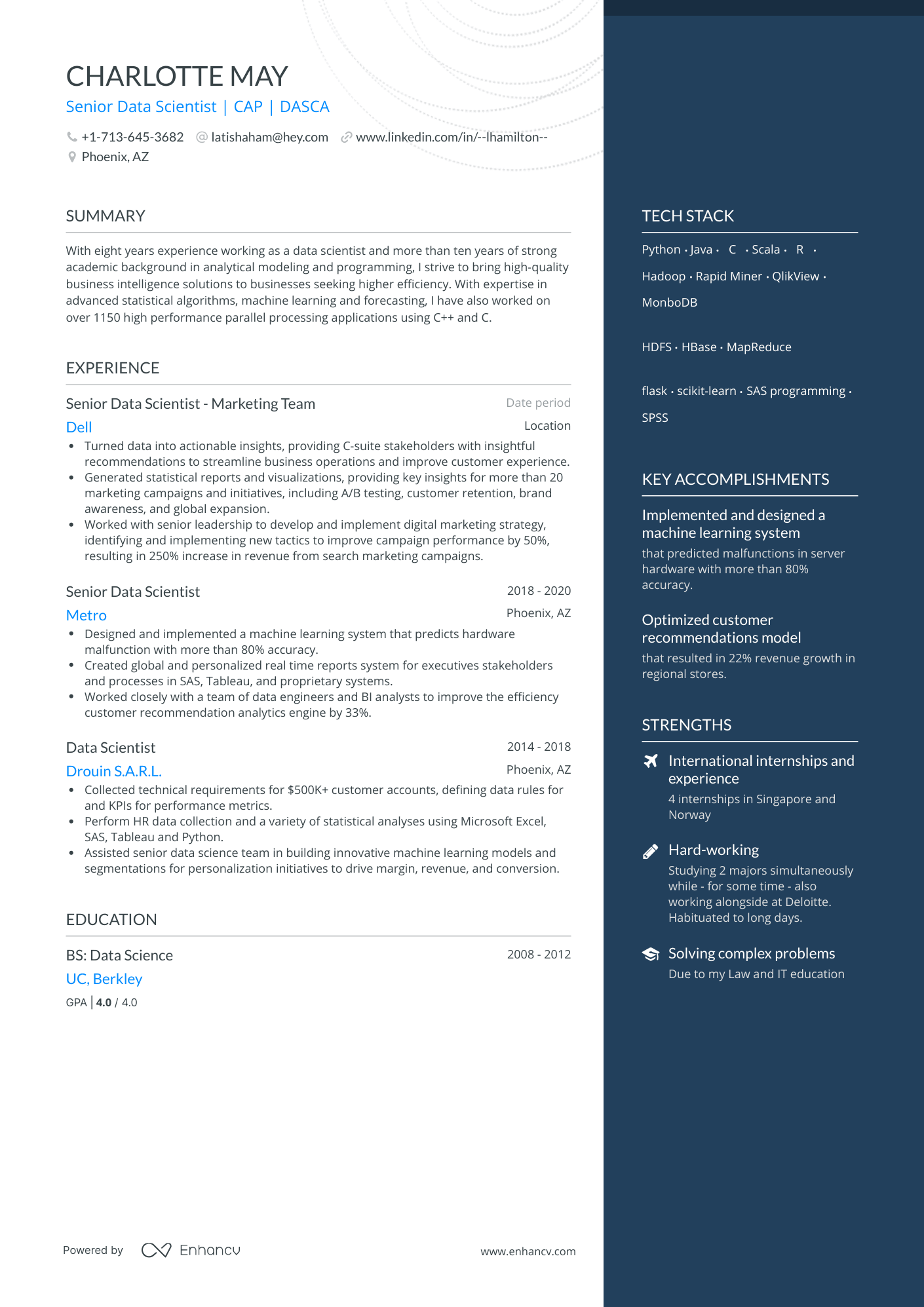4 Data Scientist Resume Examples & Guide for 2023 (Layout, Skills ...