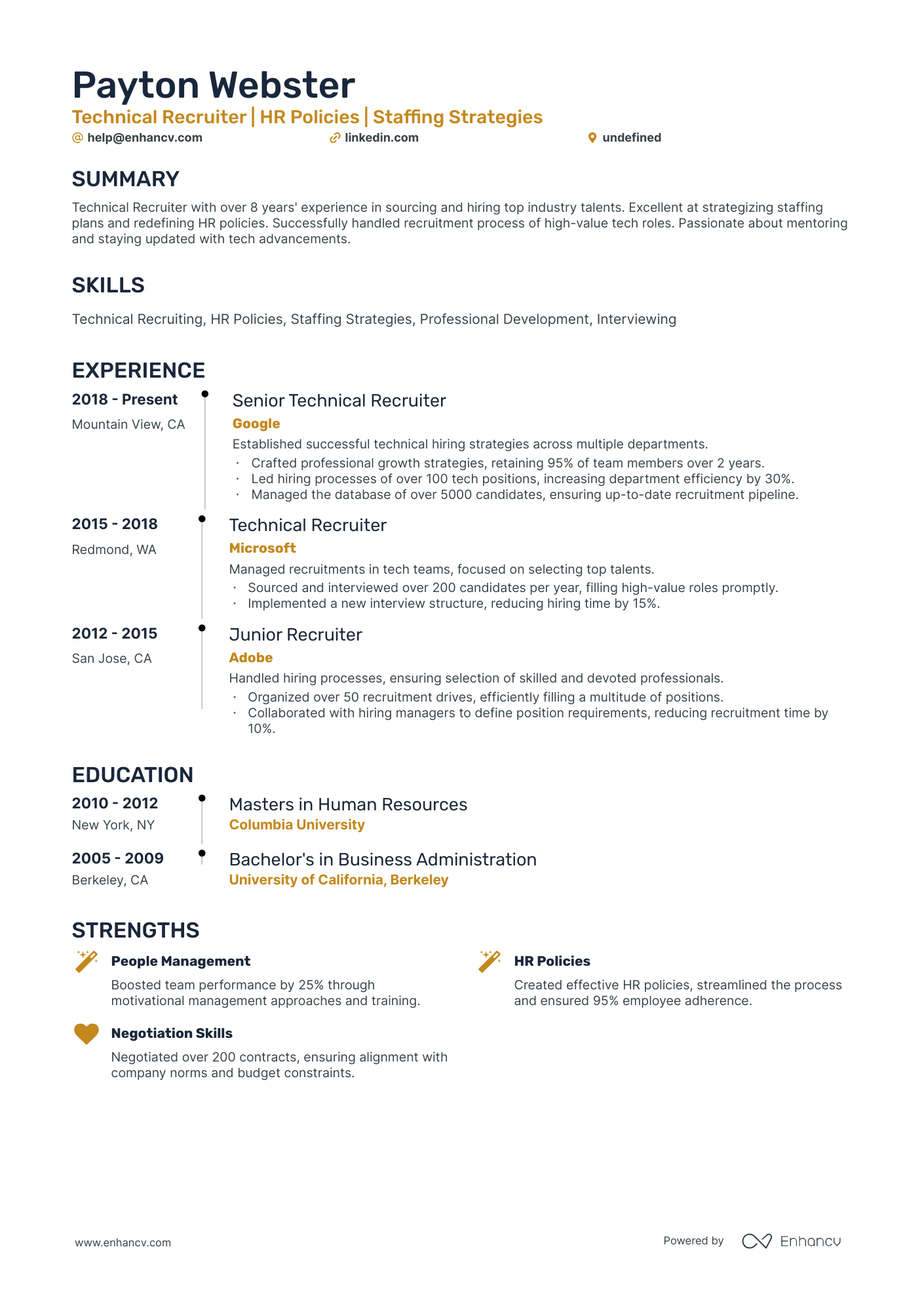 10 Technical Recruiter Resume Examples & Guide for 2026