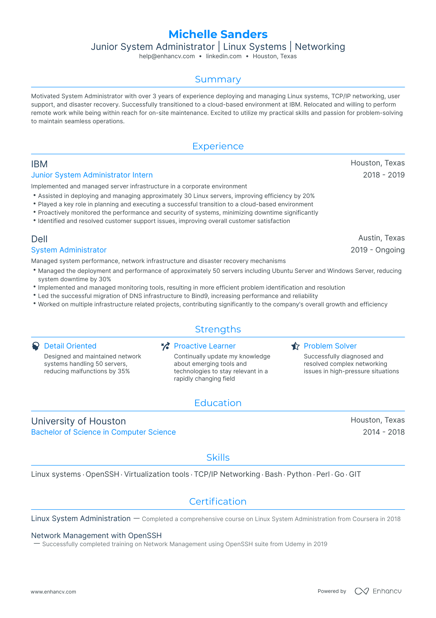 5 Junior System Administrator Resume Examples & Guide for 2024