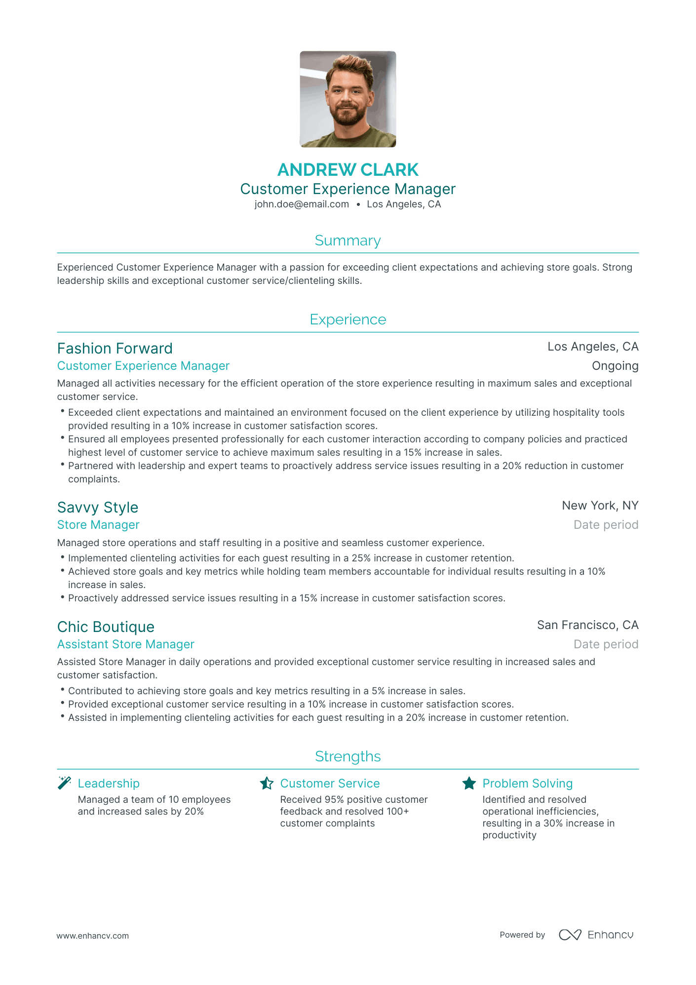 5 Customer Experience Manager Resume Examples & Guide for 2023