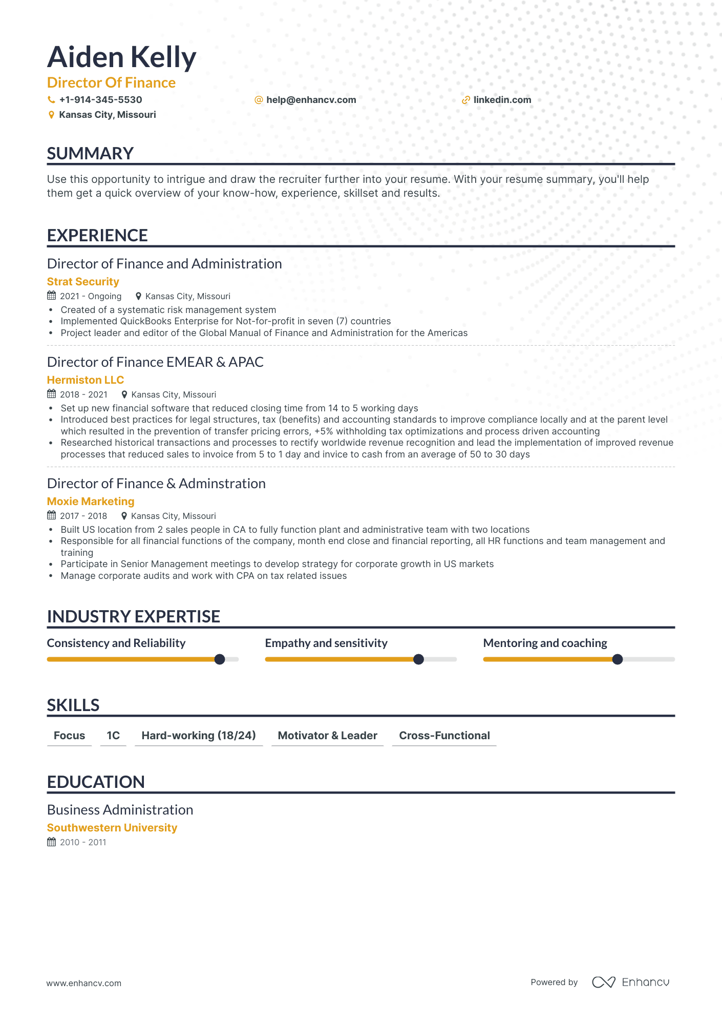 Director Of Finance Resume Examples Guide For 2023 Layout Skills   AHR0cHM6Ly9jZG4uZW5oYW5jdi5jb20vcHJlZGVmaW5lZC1leGFtcGxlcy9ER3UyWE5ZUDZEdG5Oelkzcm4wSlJqZ3o3RmxHZzBvZ0hDbWpwYlpNL2ltYWdlLnBuZw~~. 