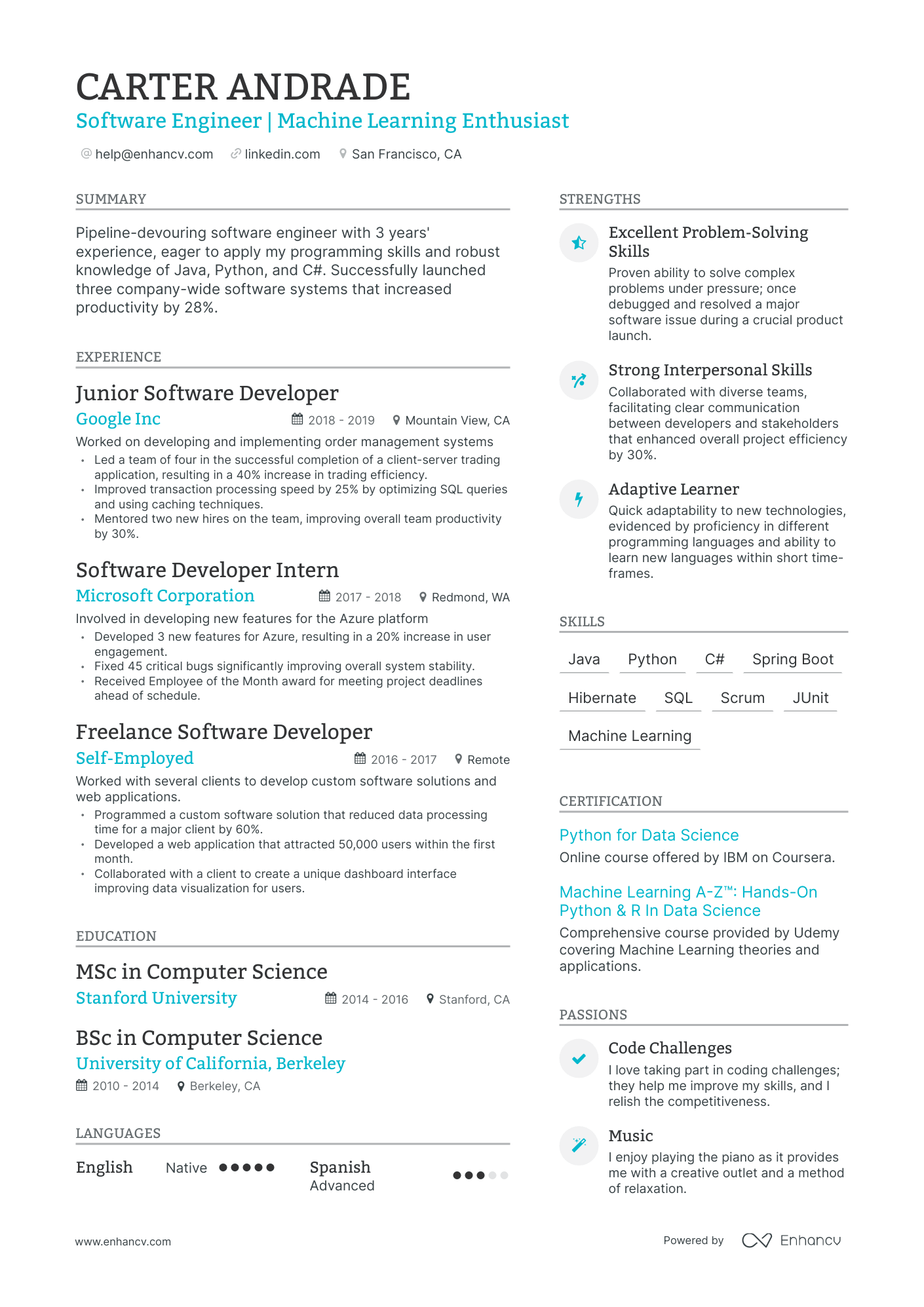 5 Software Engineer New Grad Resume Examples & Guide for 2024