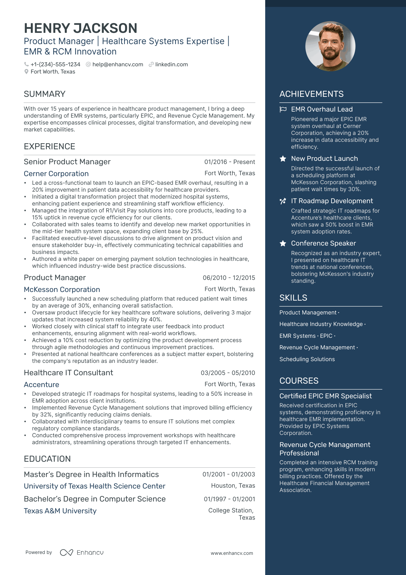 5 Healthcare Product Manager Resume Examples & Guide for 2024