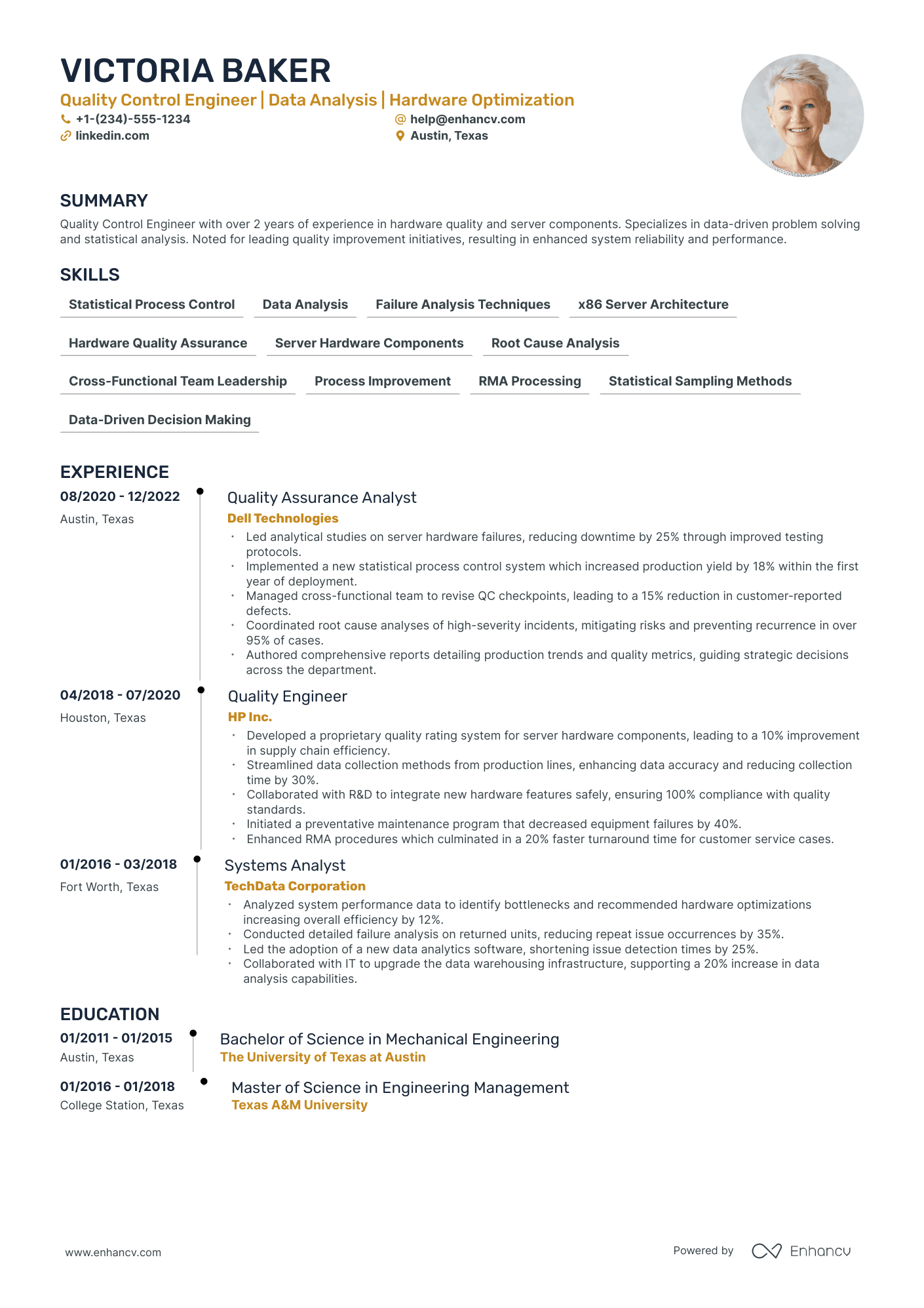 5 Quality Control Engineer Resume Examples & Guide for 2024