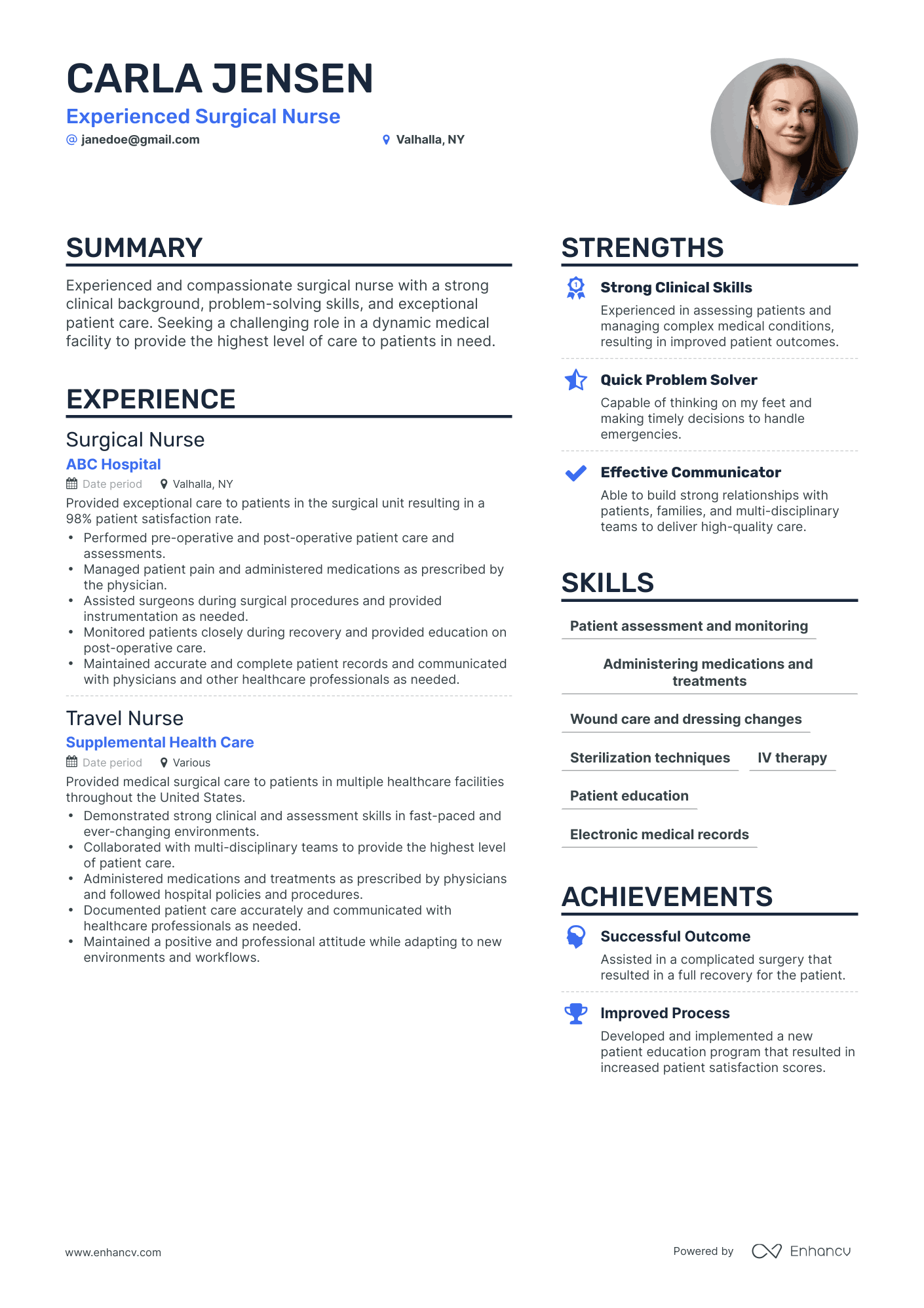 5 Surgical Nurse Resume Examples & Guide for 2023