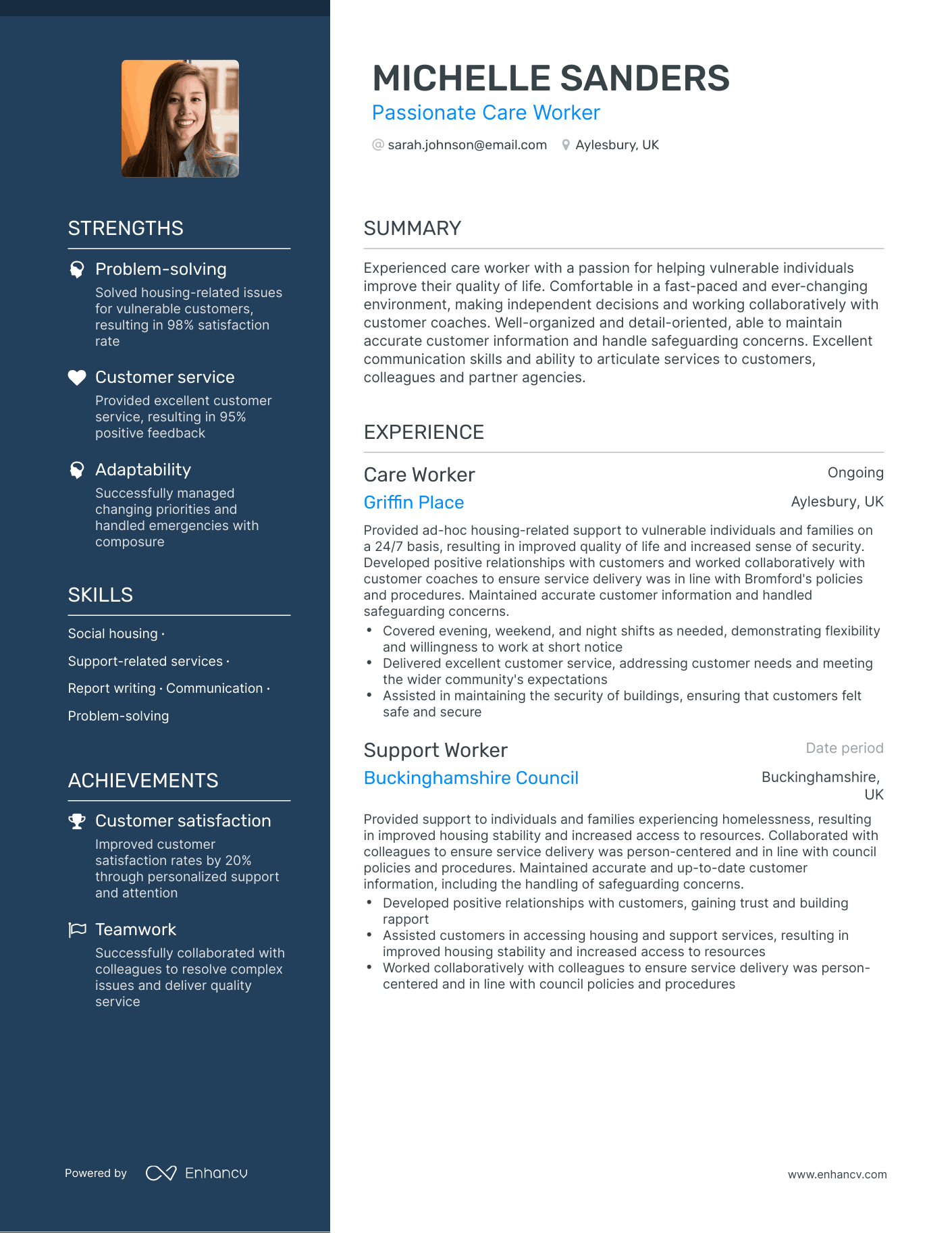 5 Care Worker Resume Examples & Guide for 2024