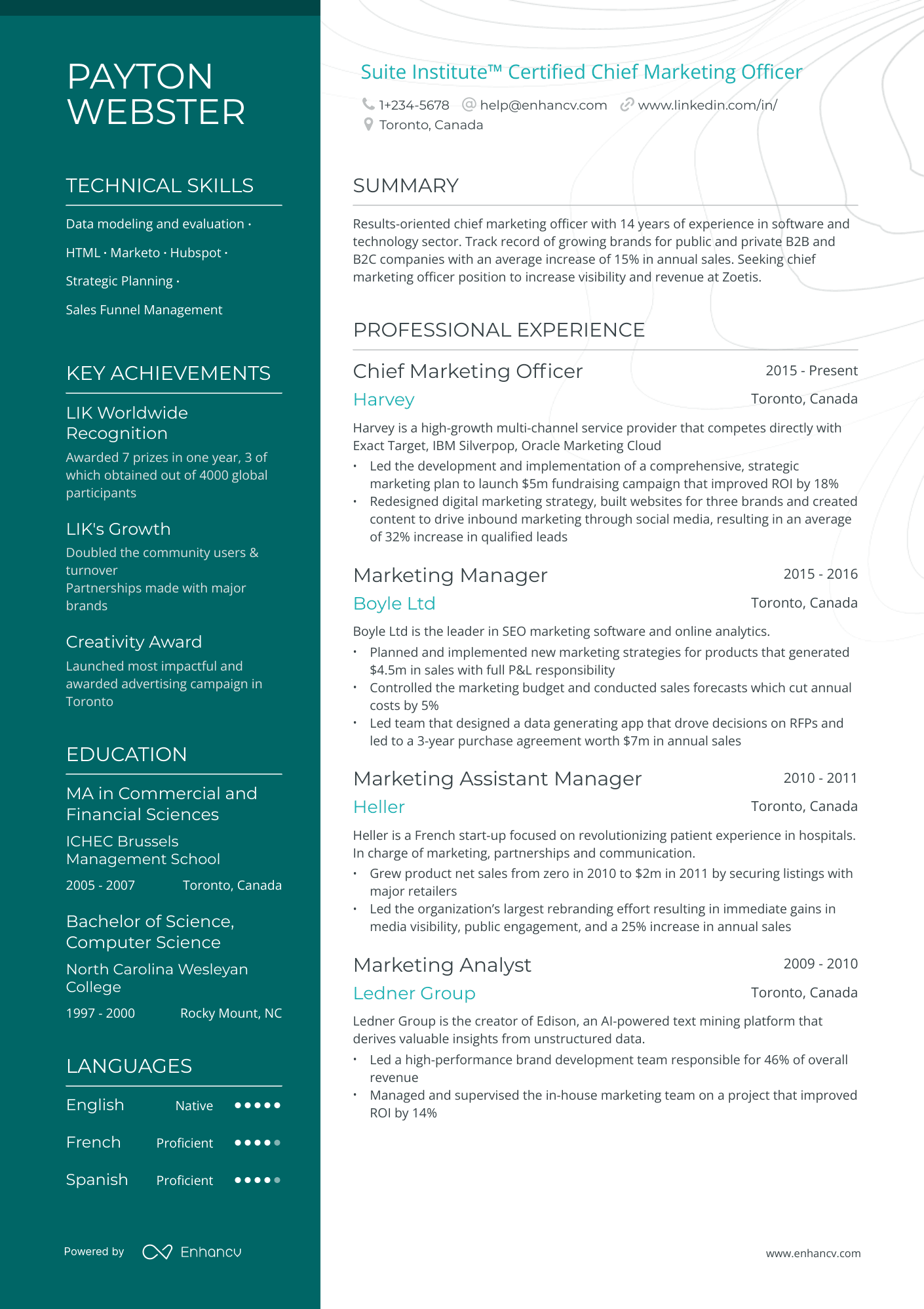 5 Chief Marketing Officer Resume Examples & Guide for 2025